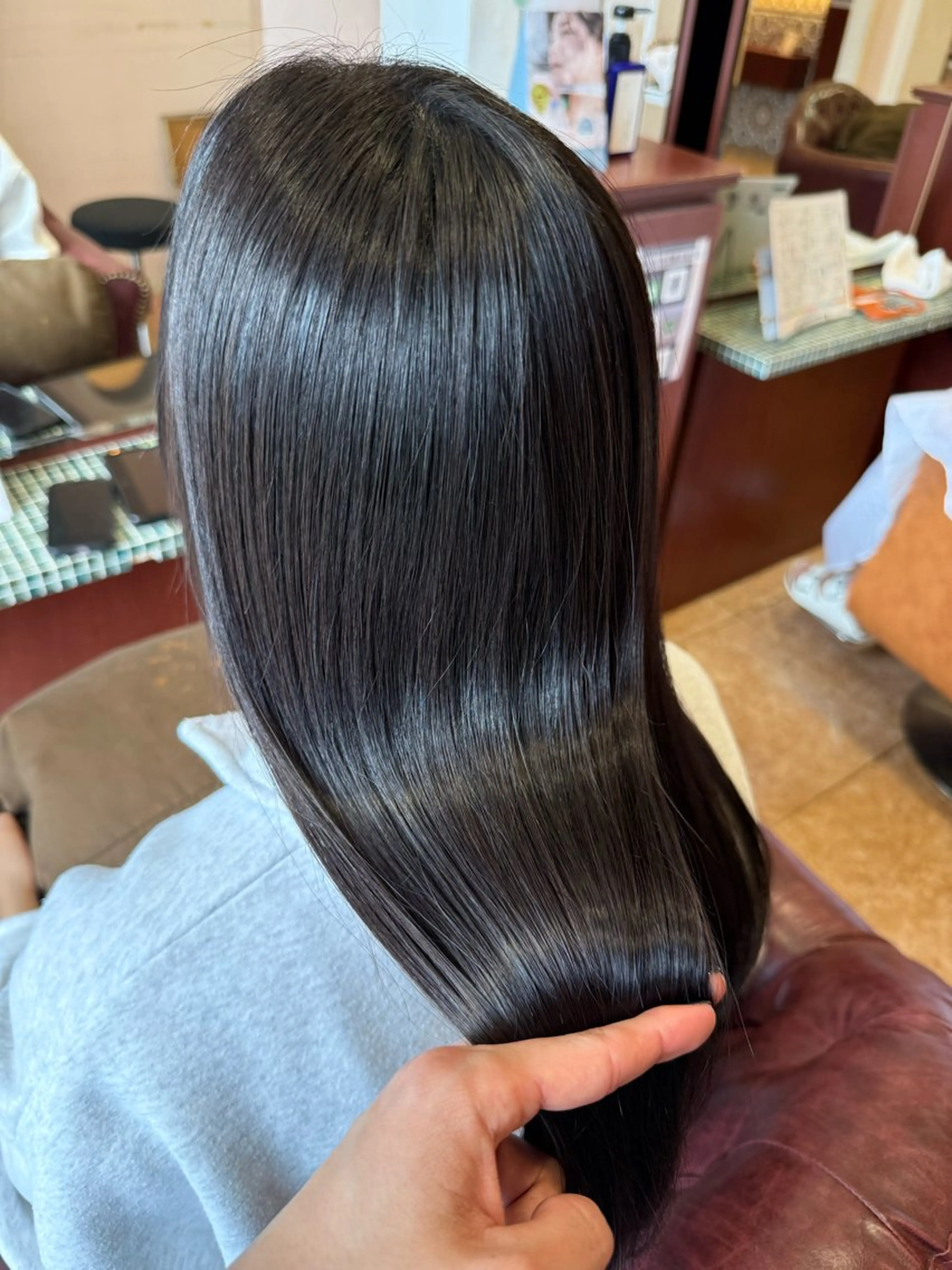 ロング 髪質改善 縮毛矯正 カット 縮毛矯正 BRANCHÈ海 /髪質改善/透明感のヘアスタイル