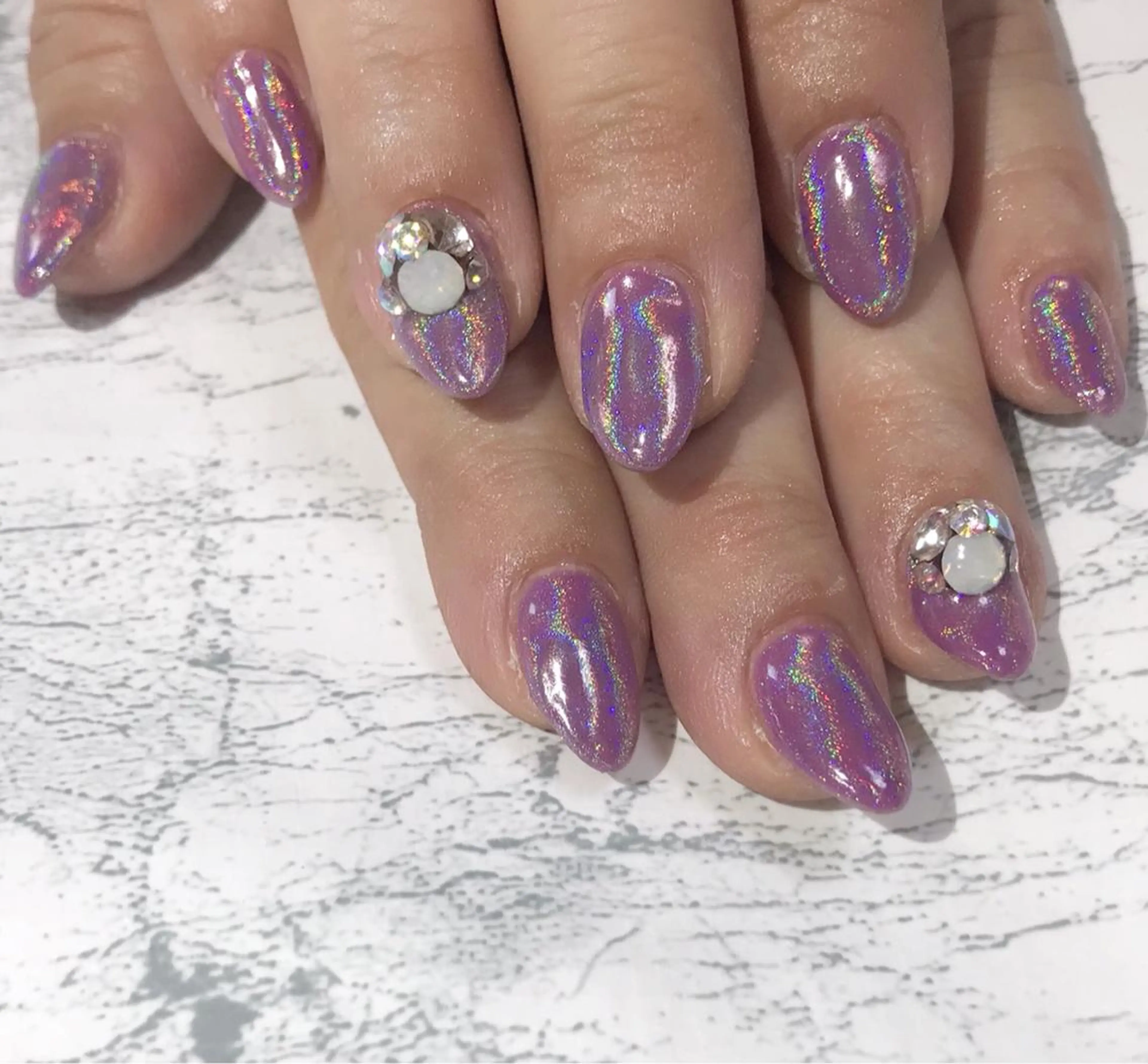 ネイル フットネイル ニュアンスネイル パープル シンプルネイル 春ネイル ネイル フフラ所属・nail fufla ♡yamane♡のネイルデザイン