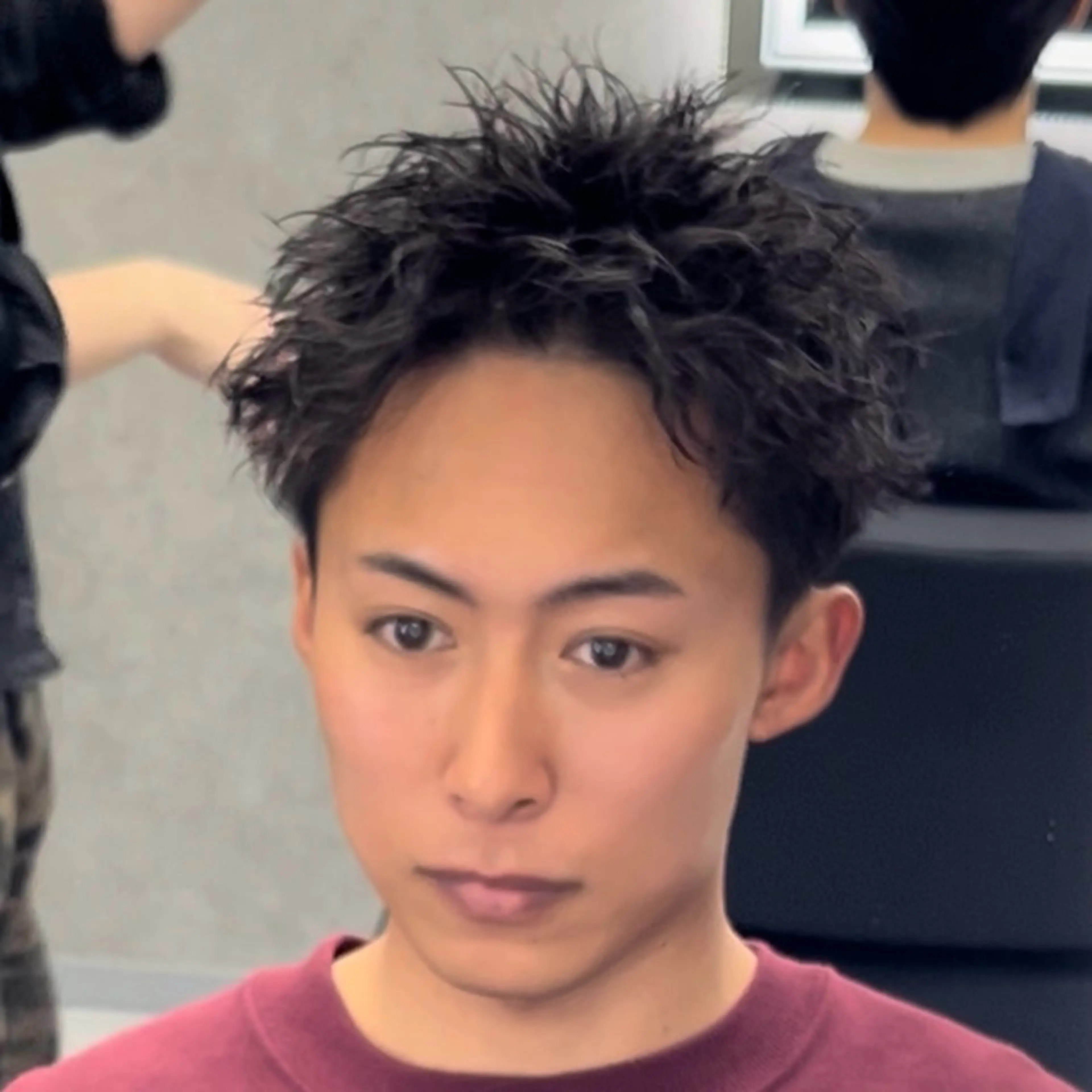 ショート パーマ ヘアアレンジ メンズ メンズパーマ カット パーマ 【札幌メンズ特化】 🔥RIKU🔥のヘアスタイル