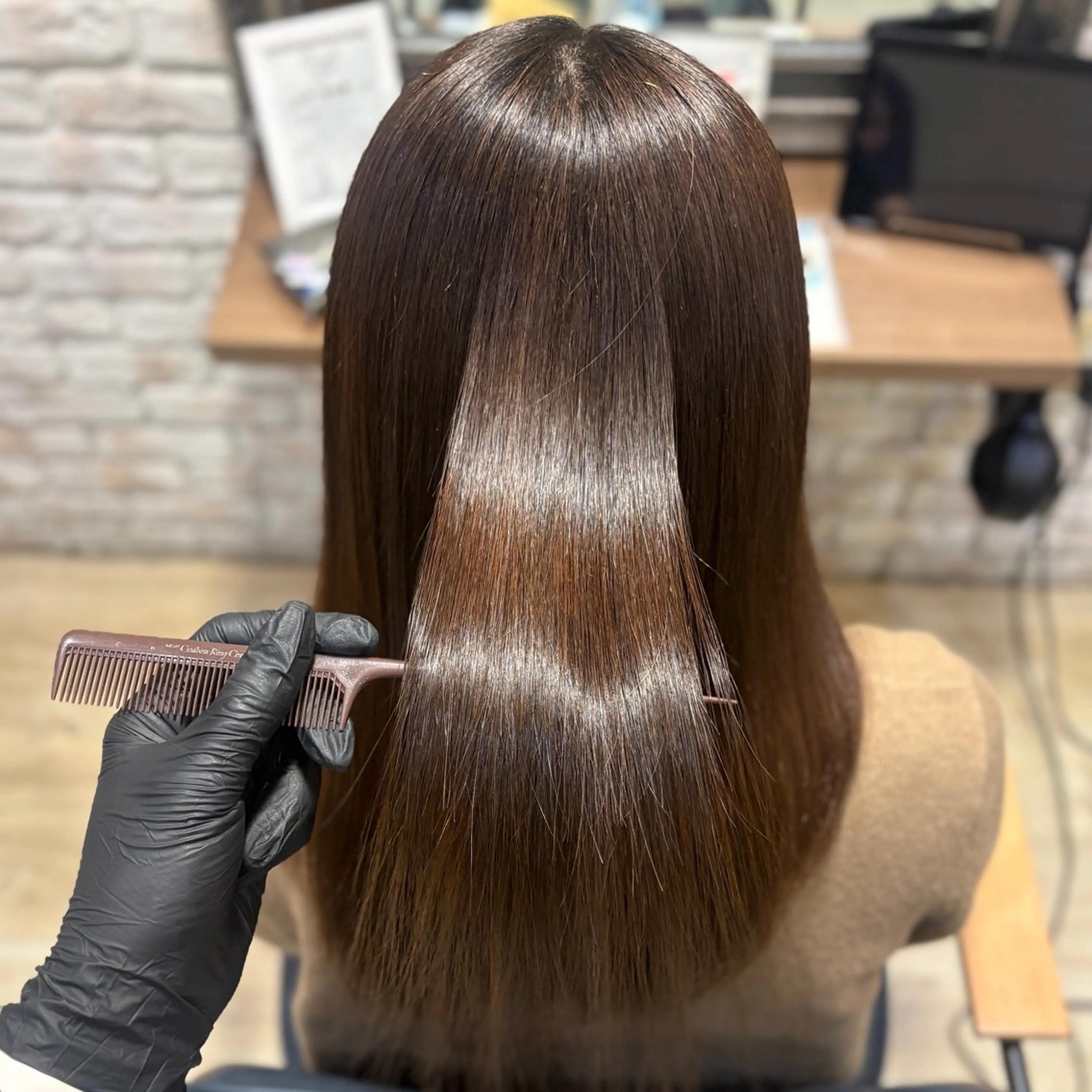 セミロング カラー 縮毛矯正 髪質改善/縮毛矯正 💜COCORO💜のヘアスタイル