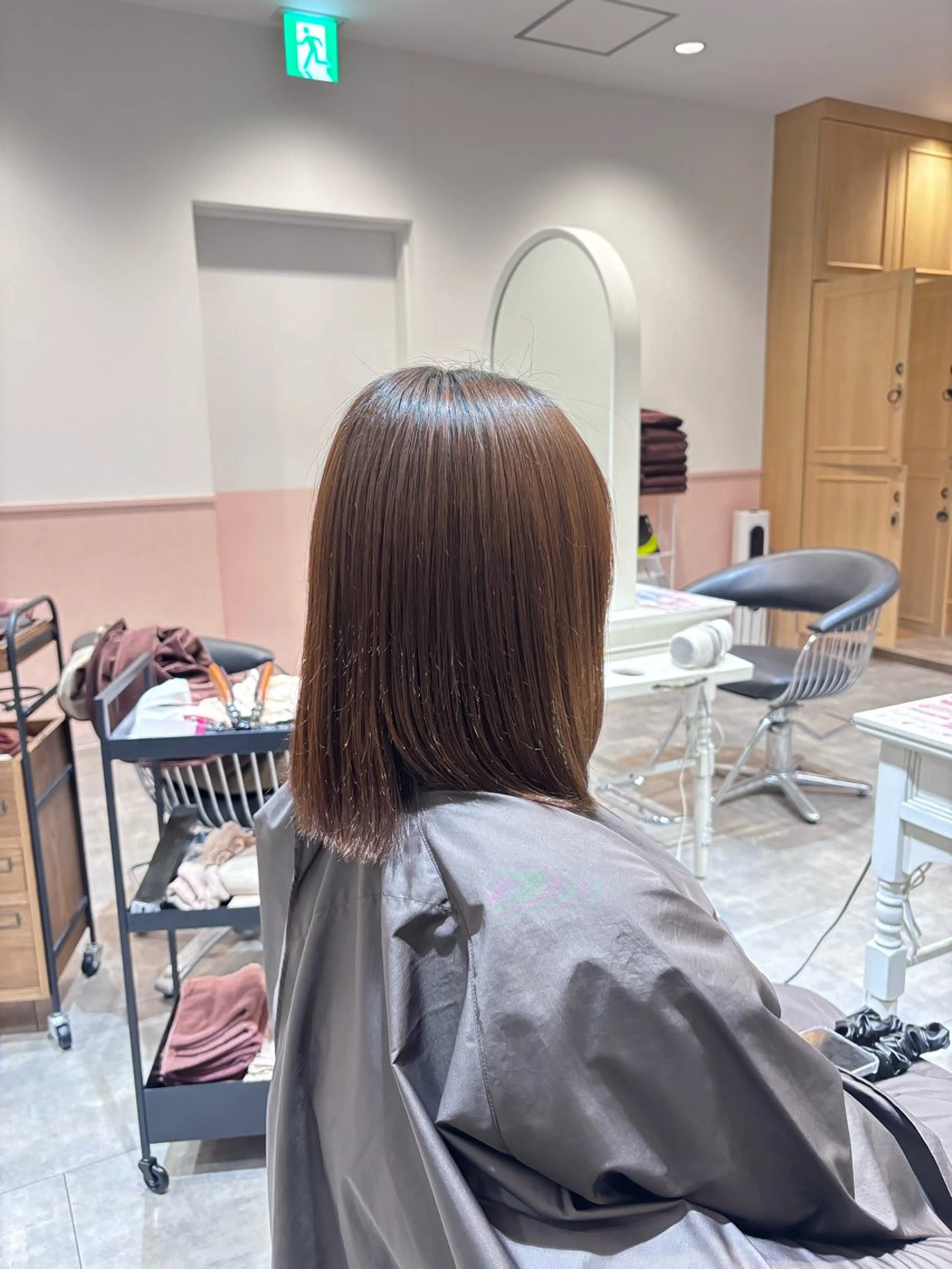 ミディアム 縮毛矯正 髪質改善 田中大貴のヘアスタイル