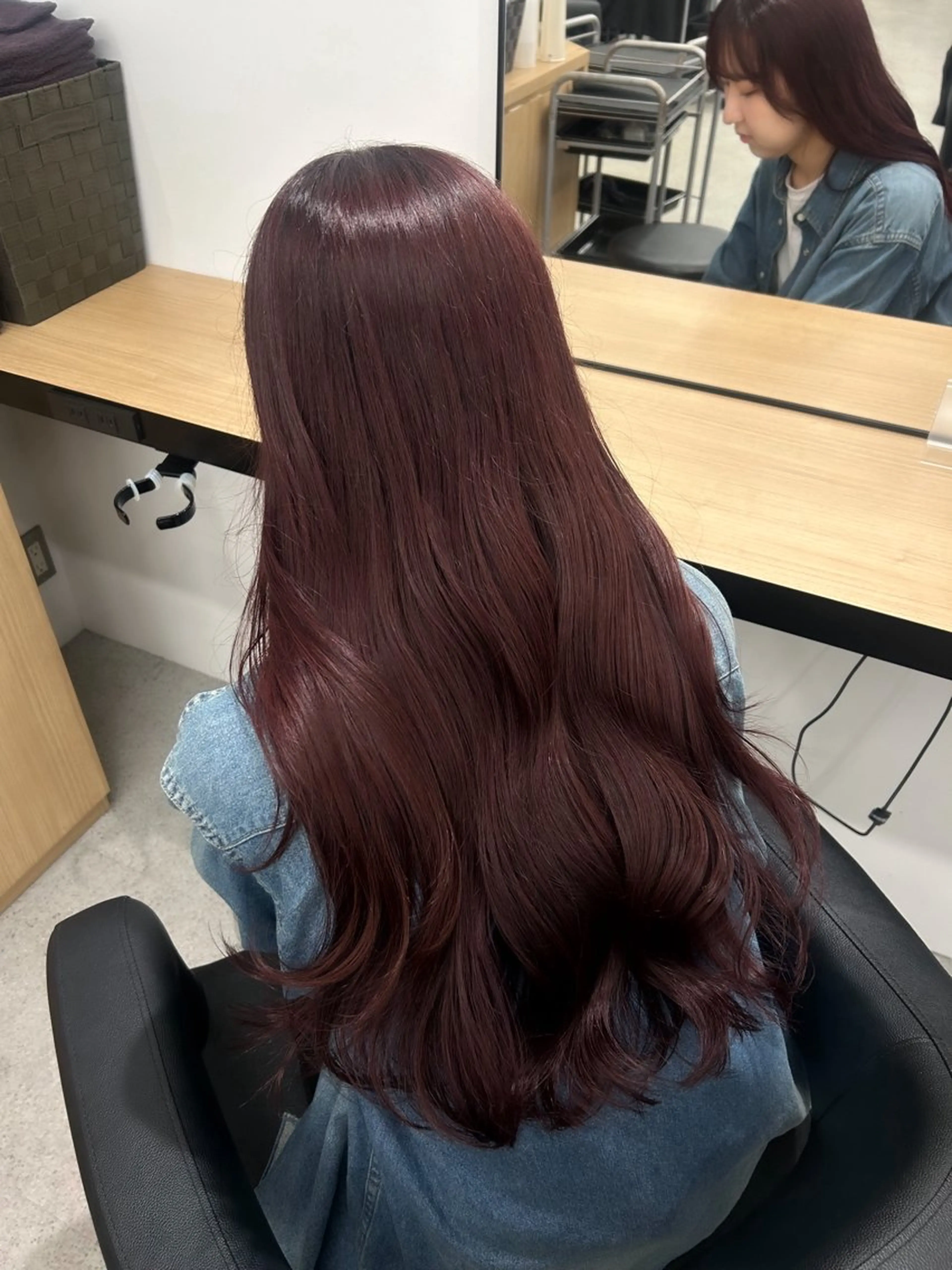 ロング カラー カット 縮毛矯正 愛結 暖色カラー🎀🩰のヘアスタイル