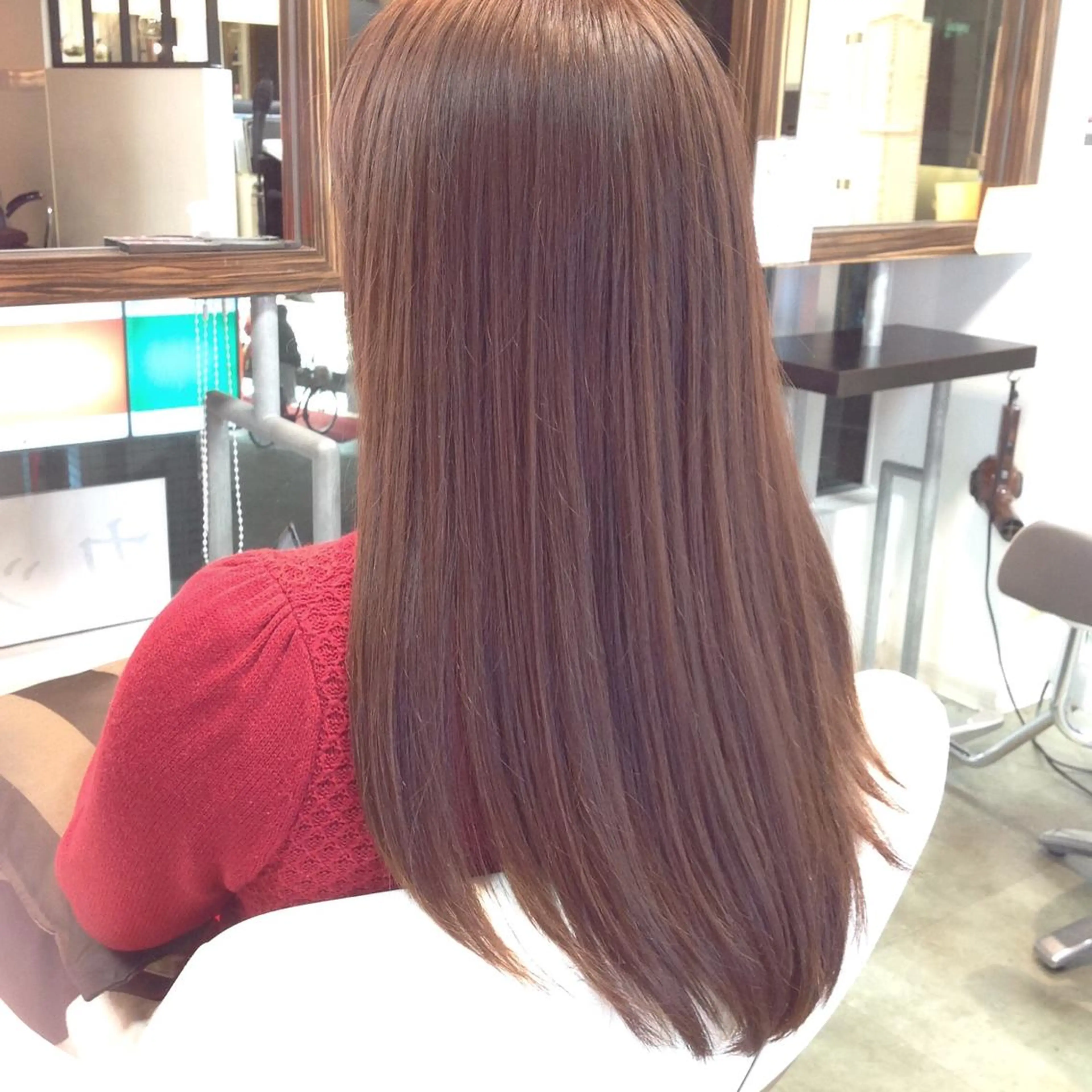 ロング カラー ベージュカラー 透明感カラー ピンクカラー ピンクベージュ 榎園 由美のヘアスタイル