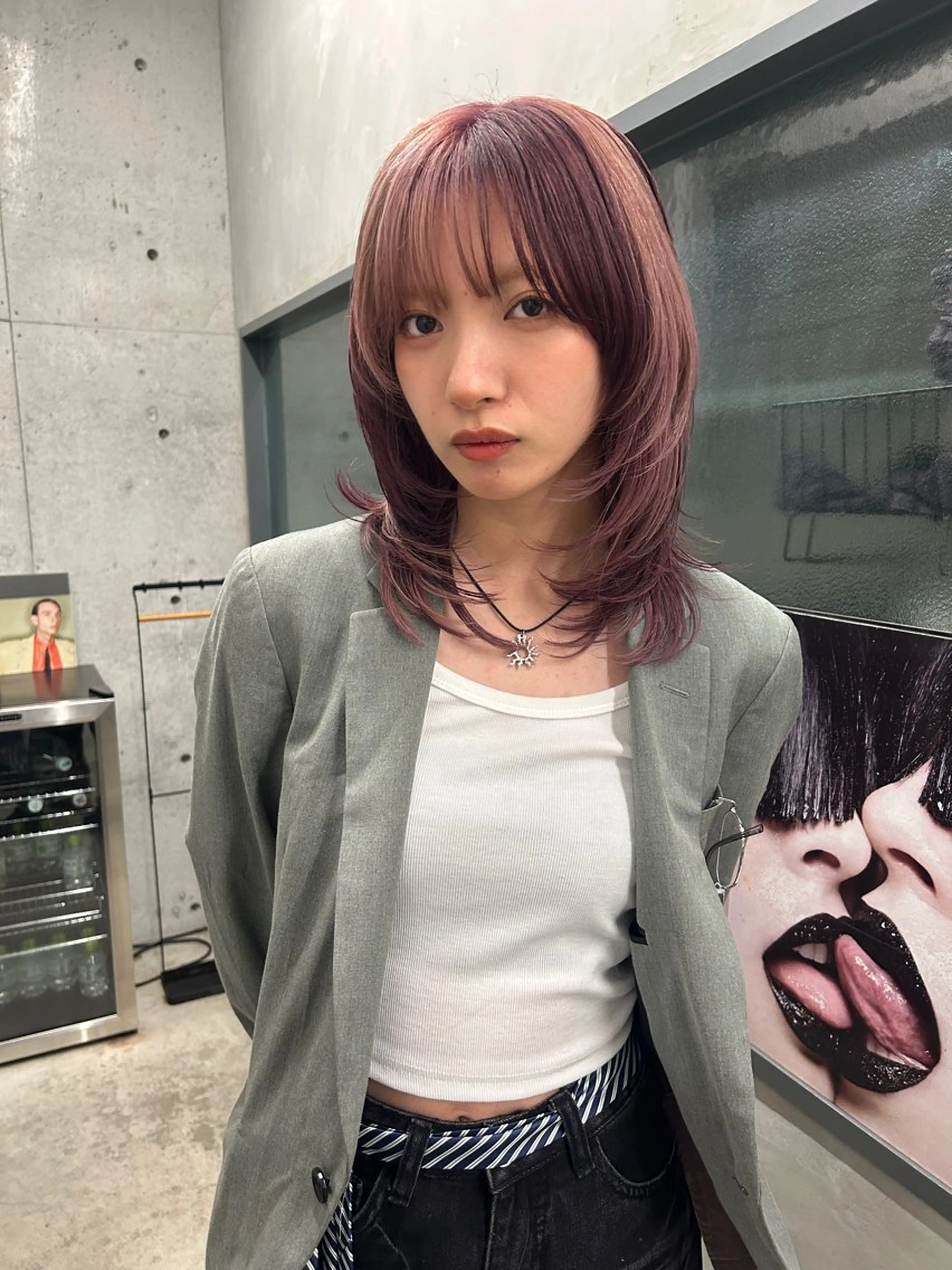 ミディアム ヘアカラー トリートメント 透明感カラー/ Reika☁️ིྀのヘアスタイル