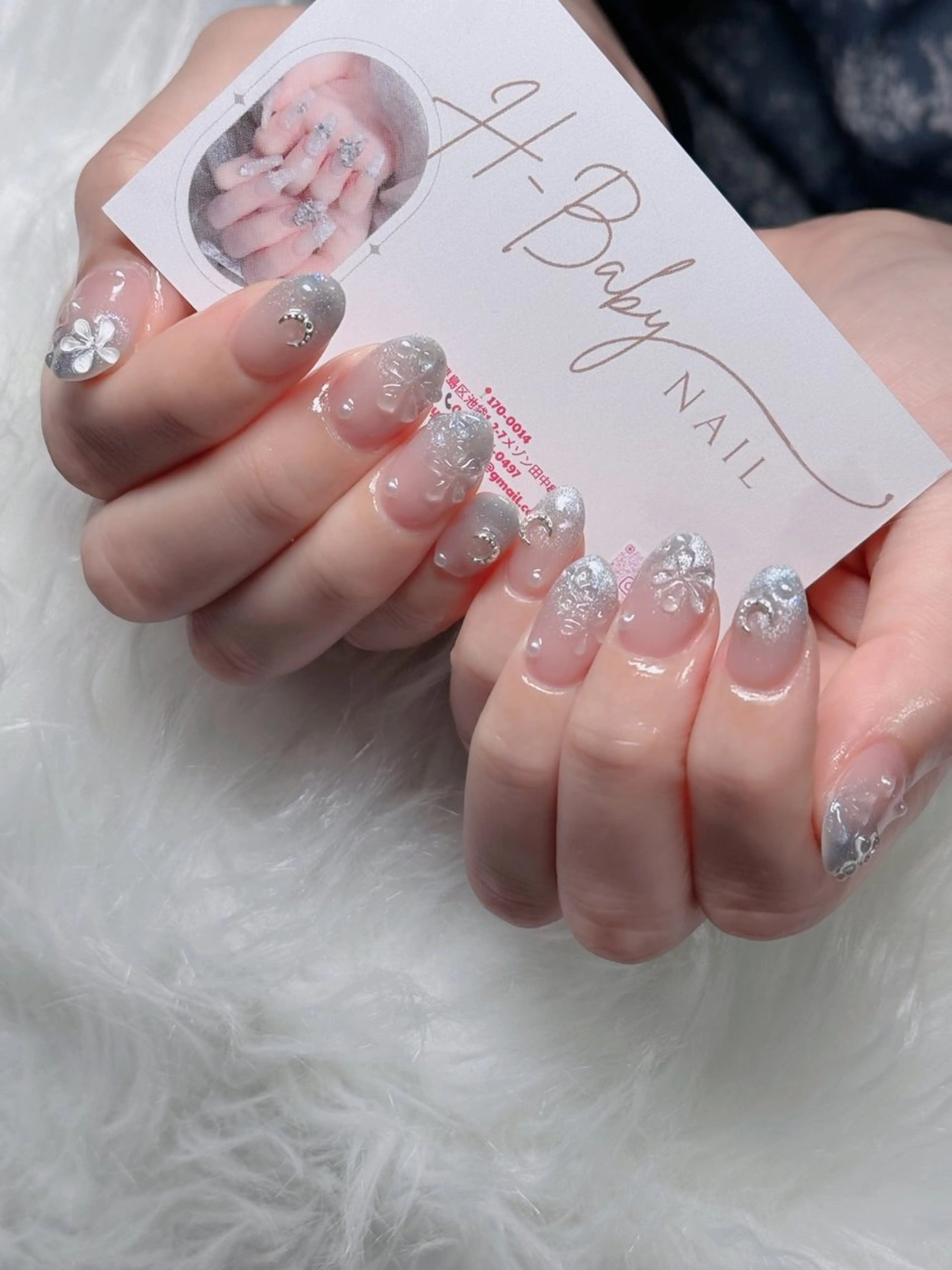 ネイル フレンチネイル ジェルネイル ハロウィン キラキラネイル 韓国ネイル ハンドネイル H.baby Nail Salonのネイルデザイン