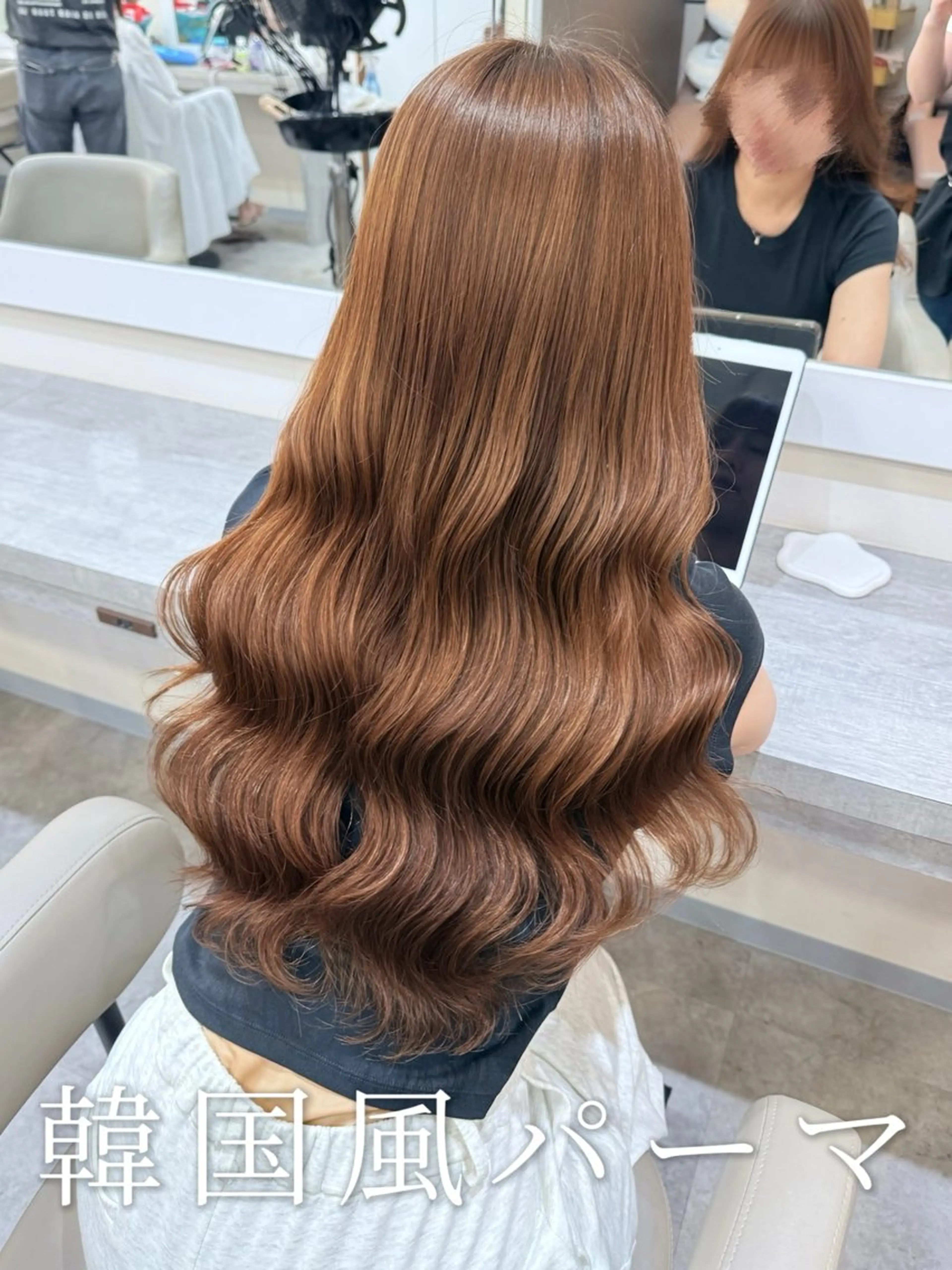 ロング パーマ カット パーマ 韓国風パーマ/ヘア セット/店長みづきのヘアスタイル