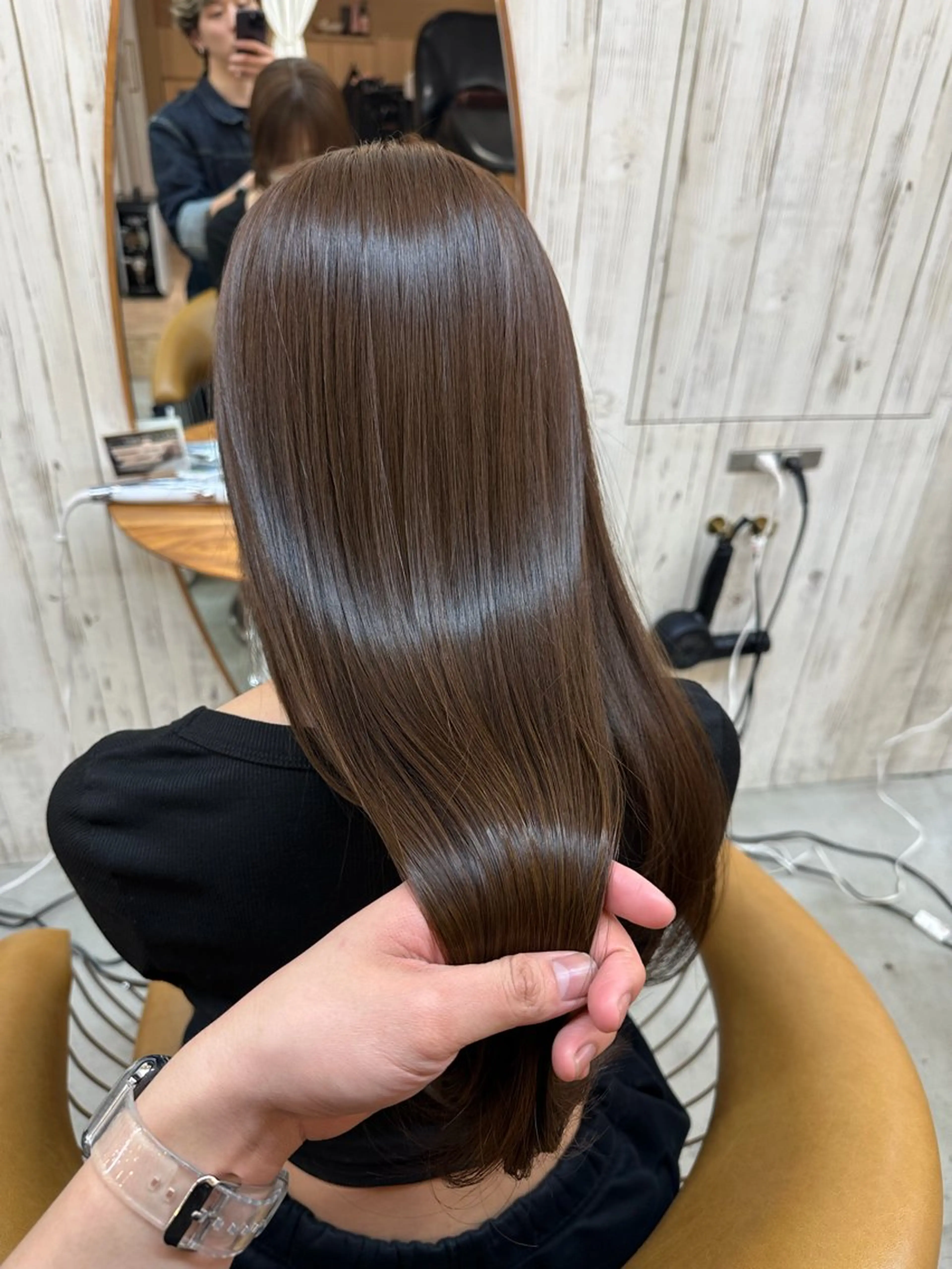 ロング カラー 髪質改善 縮毛矯正 カット 縮毛矯正 トリートメント 巻ける縮毛矯正✨ ボブ/ショートともきのヘアスタイル