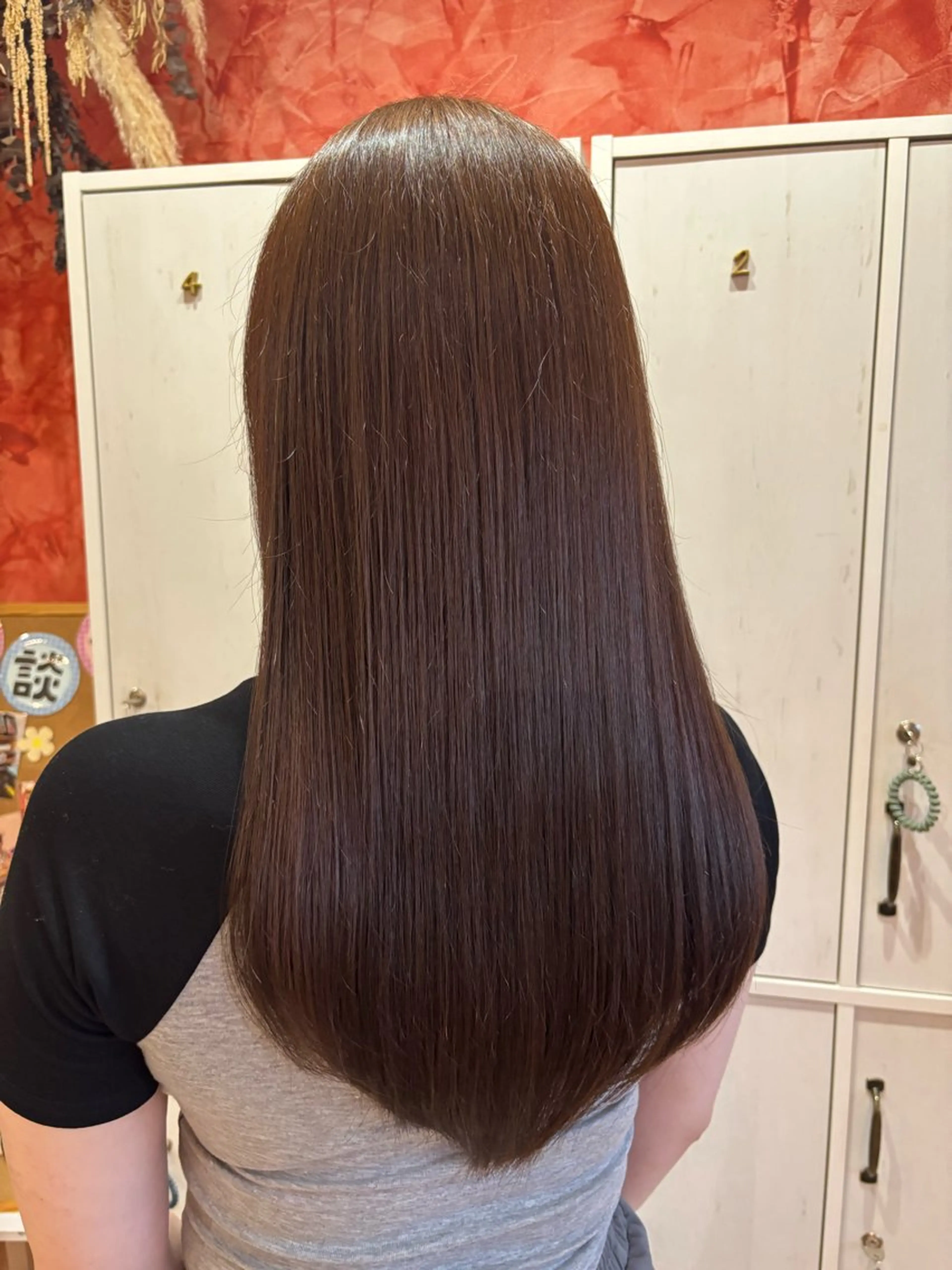 ロング カラー 、 、のヘアスタイル