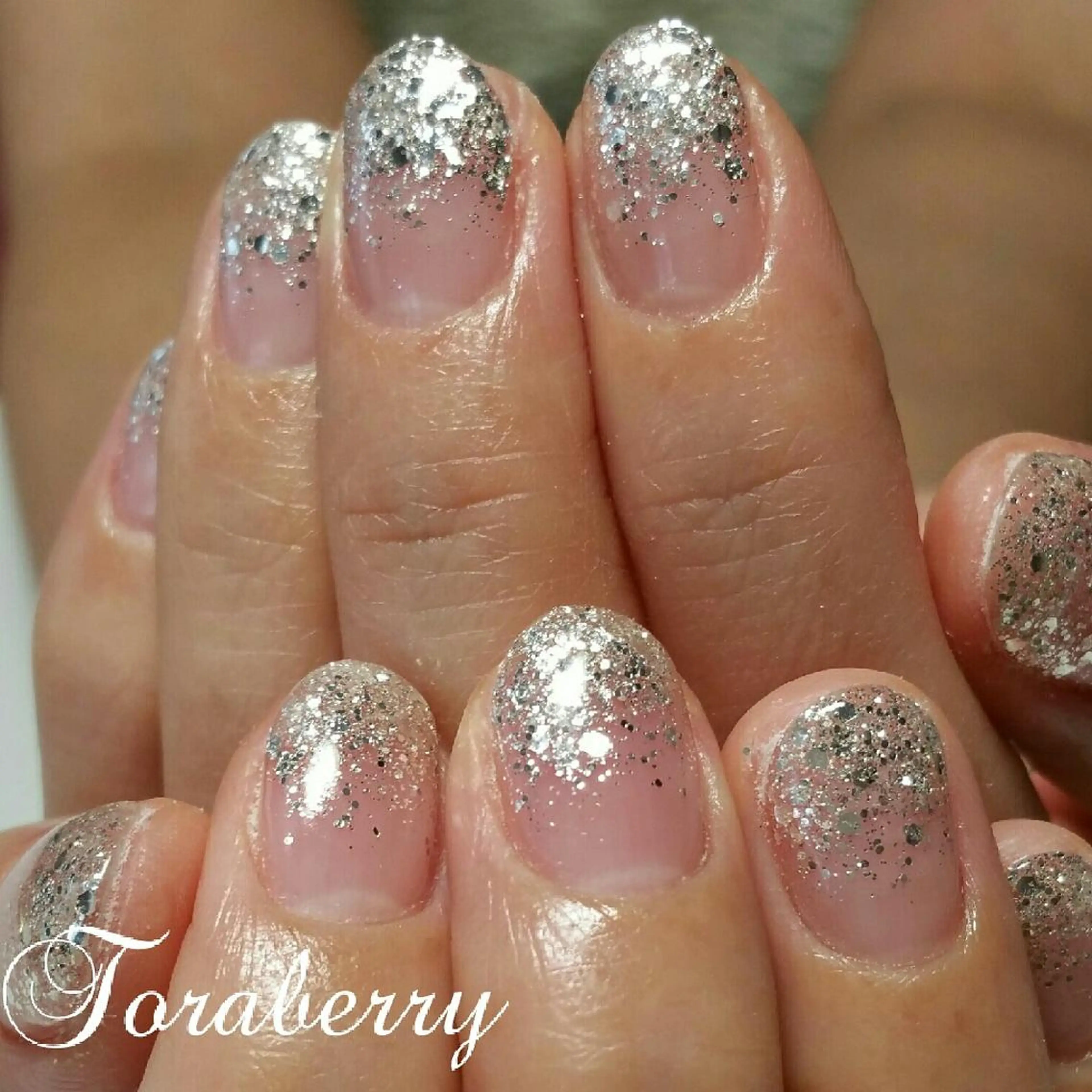 ネイル グラデーション ラメ(グリッター) ラメグラデーション ネイリスト なつみのネイルデザイン