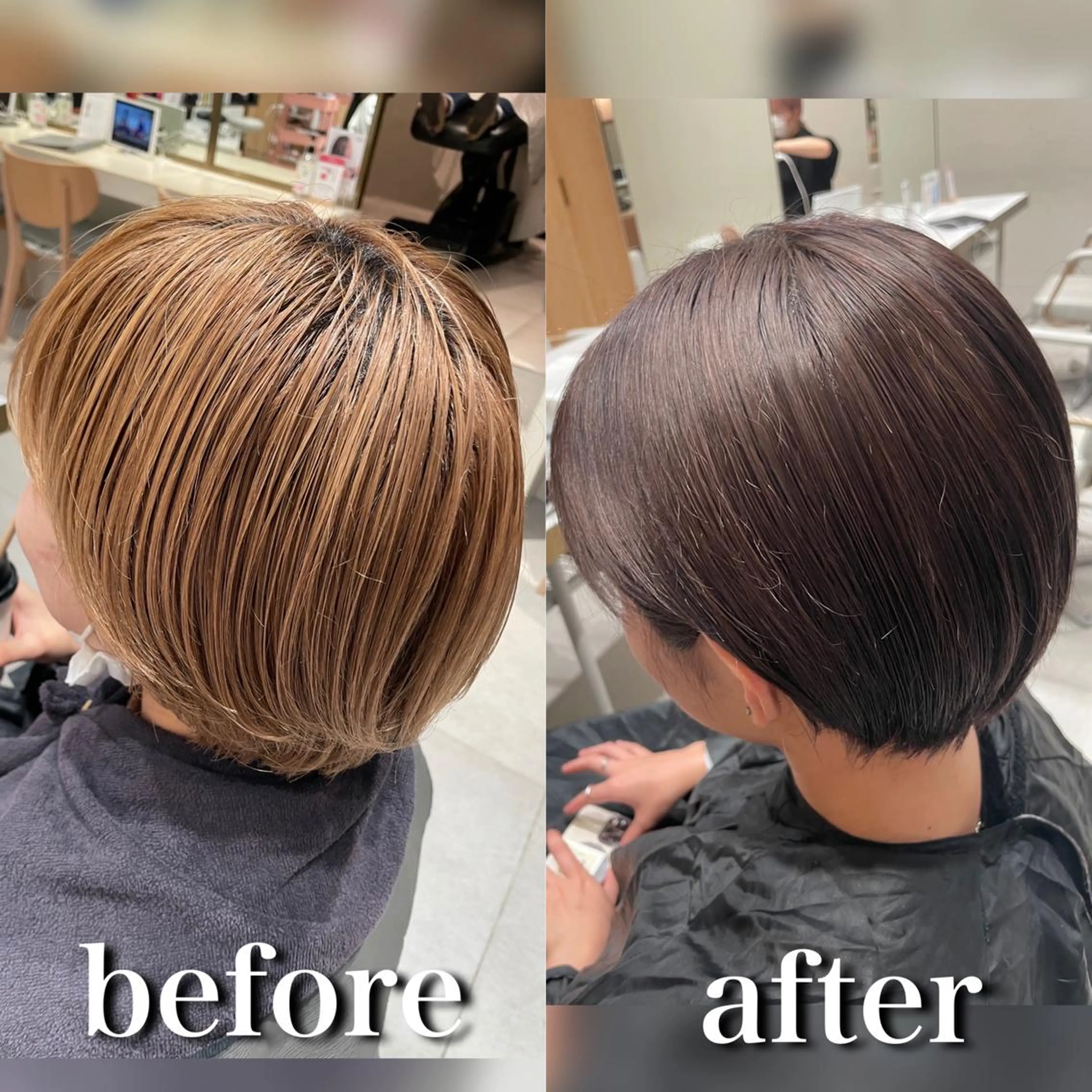 カラー レイヤーカット/透明 感カラー🐬永井瑠栞のヘアスタイル