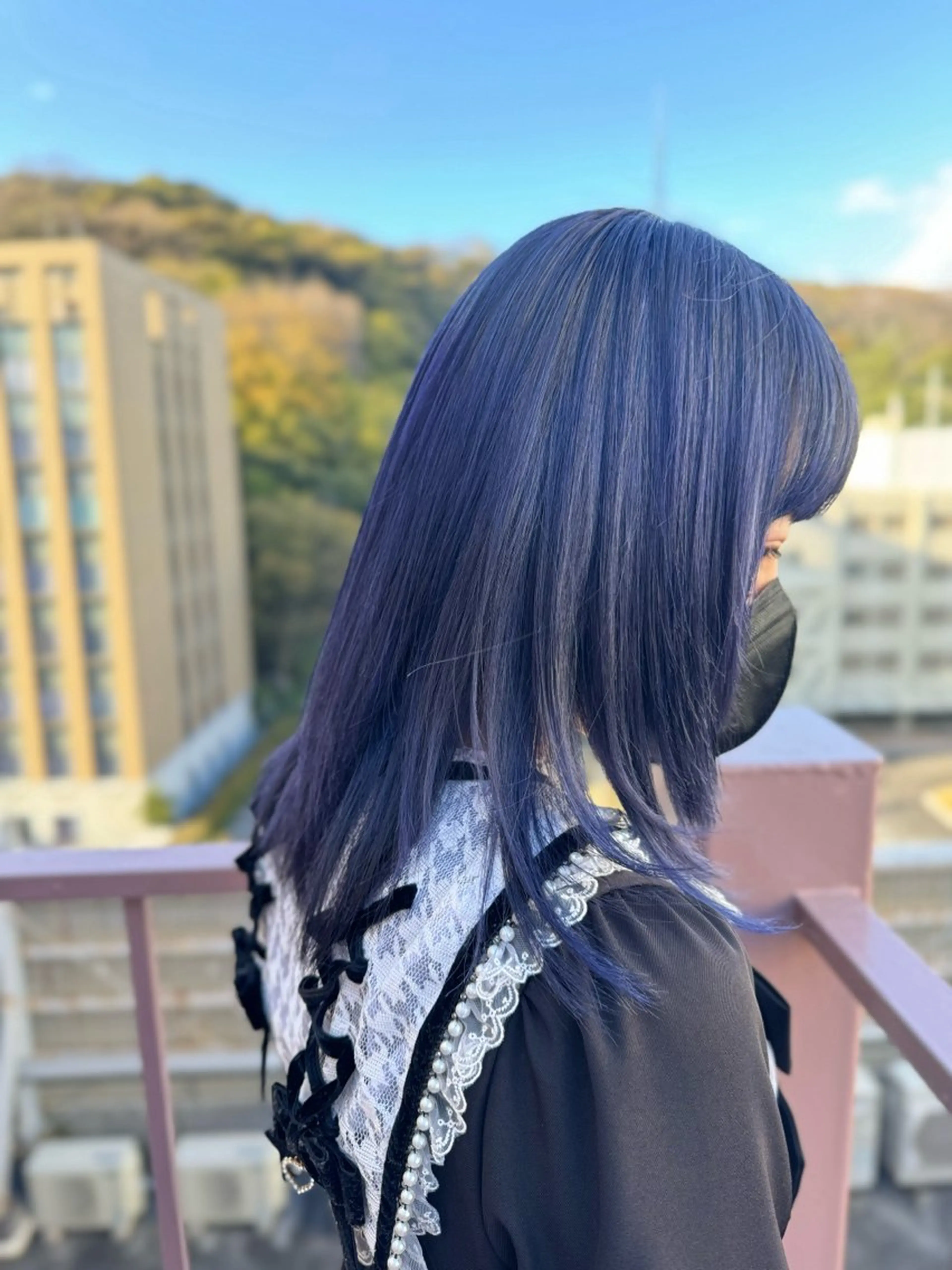 セミロング カラー ブルーカラー ブルーラベンダー ラベンダーカラー ヘアカラー Viage （ビアージュ）のヘアスタイル