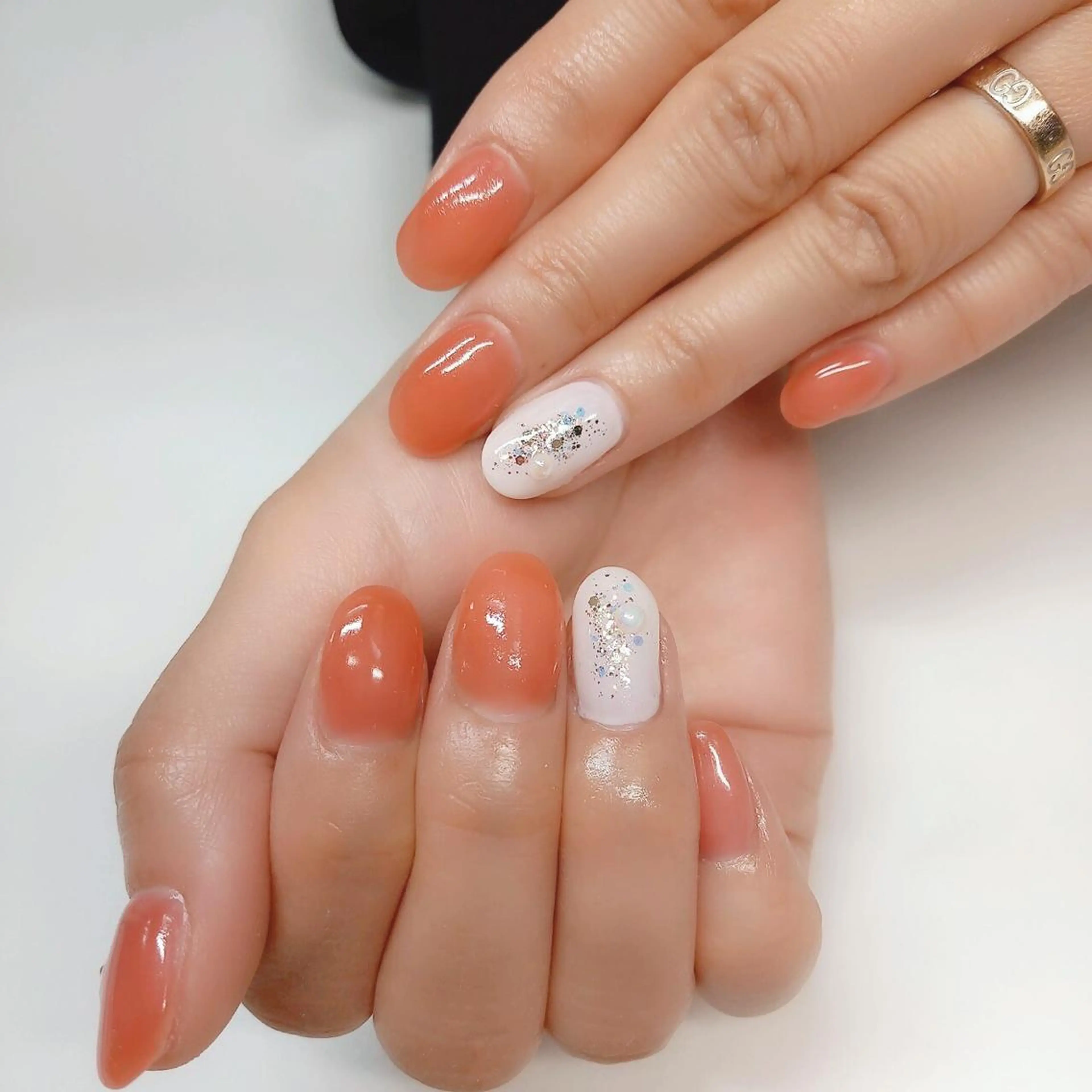 ネイル フットネイル グリーン オフィスネイル ワンカラーネイル Lily Roseスタッフ一同のマツエク・マツパデザイン