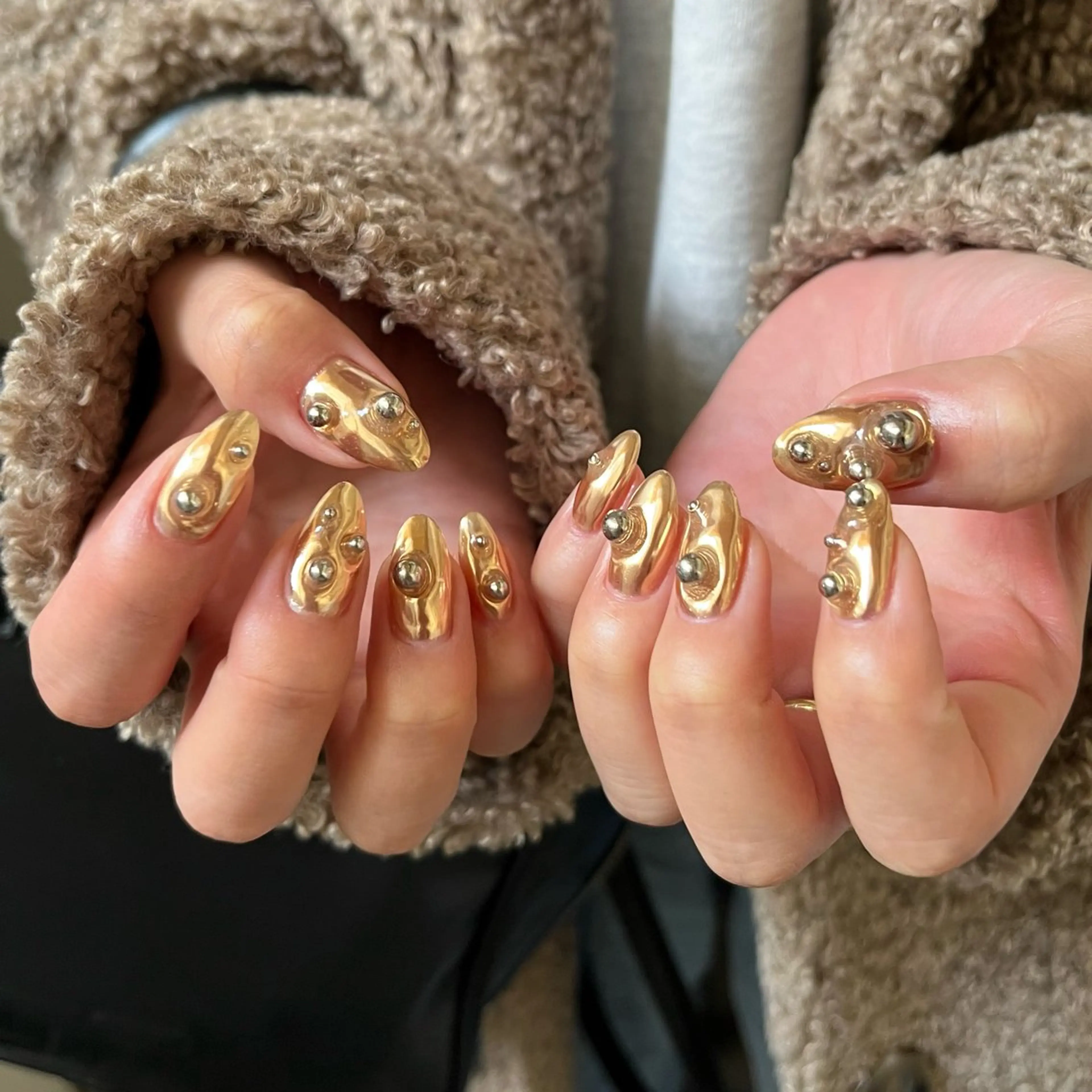 ネイル グリーン ハンドネイル vegh. nail／阿波座のネイルデザイン