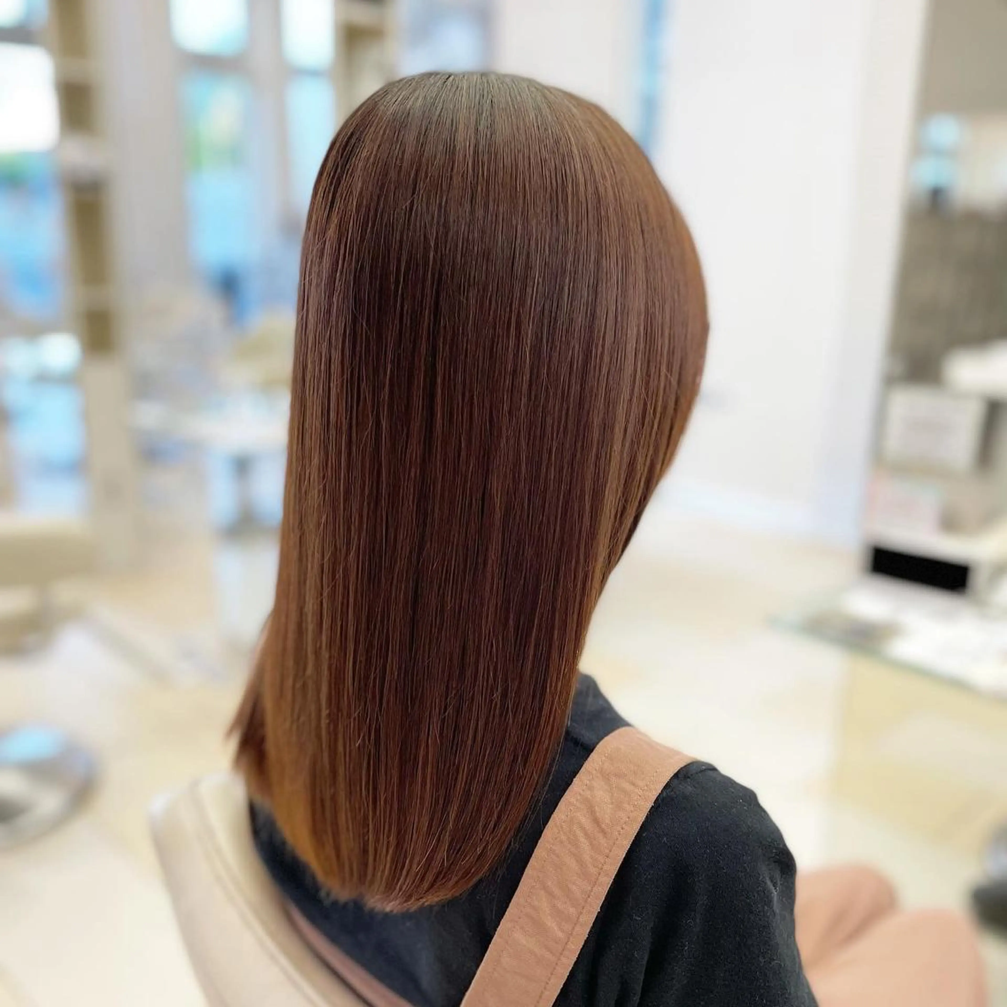 セミロング 縮毛矯正 兼元 優也のヘアスタイル