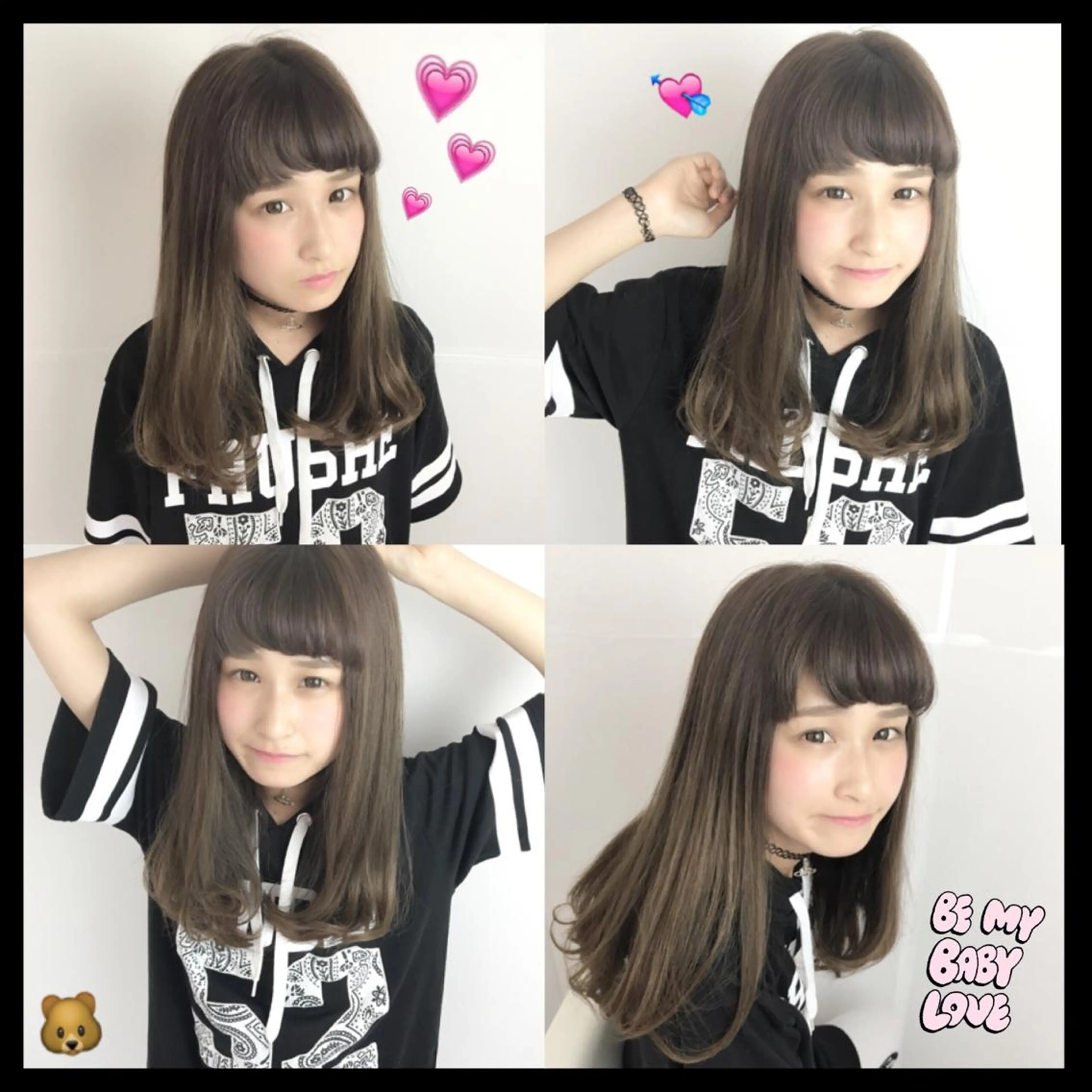 カラー ブリーチ グレージュ 韓国ヘア得意❤︎森澤 悠佳のヘアスタイル