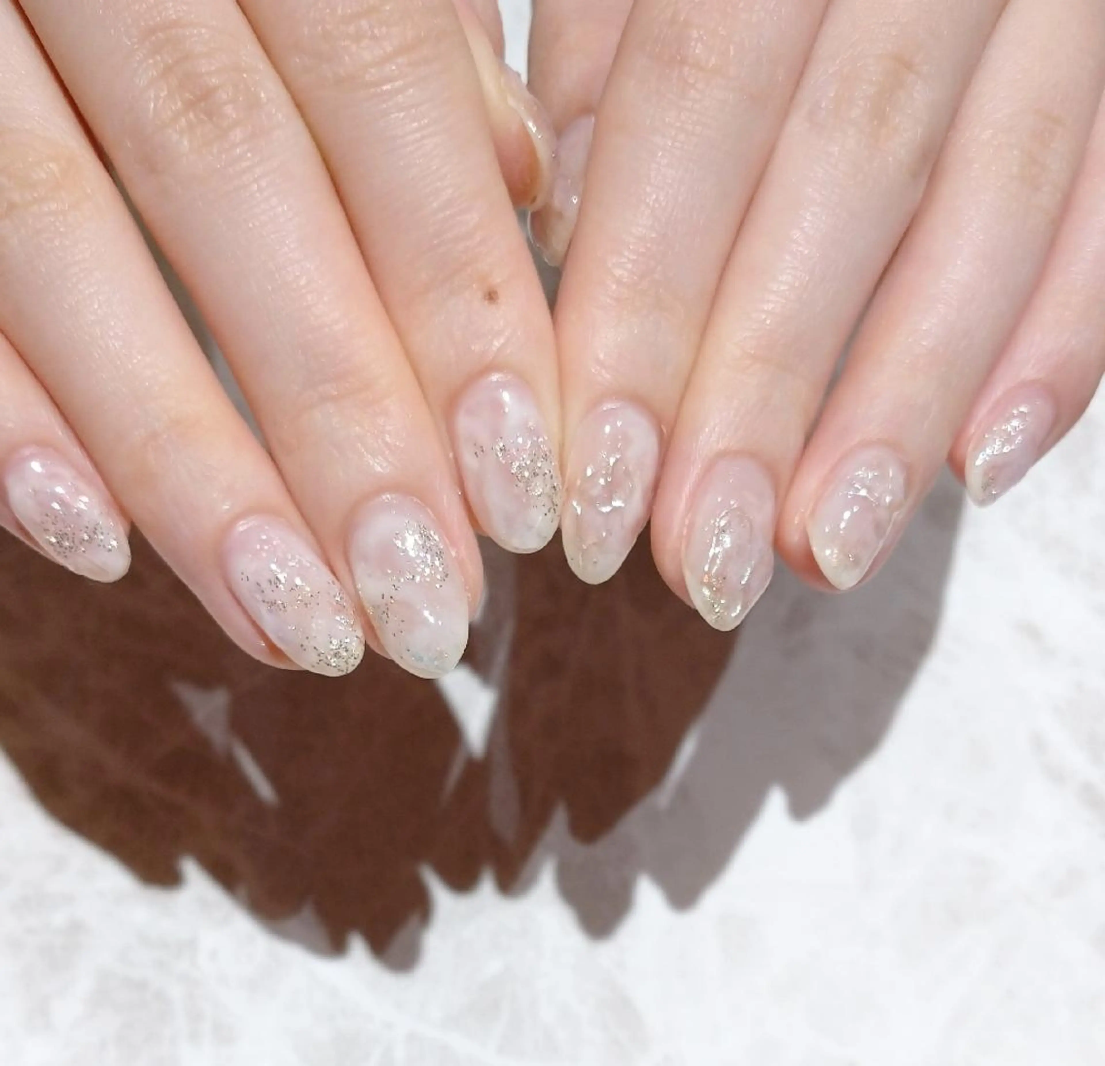 ネイル クリアネイル ニュアンスネイル ハンドネイル 會田 瑠衣のネイルデザイン