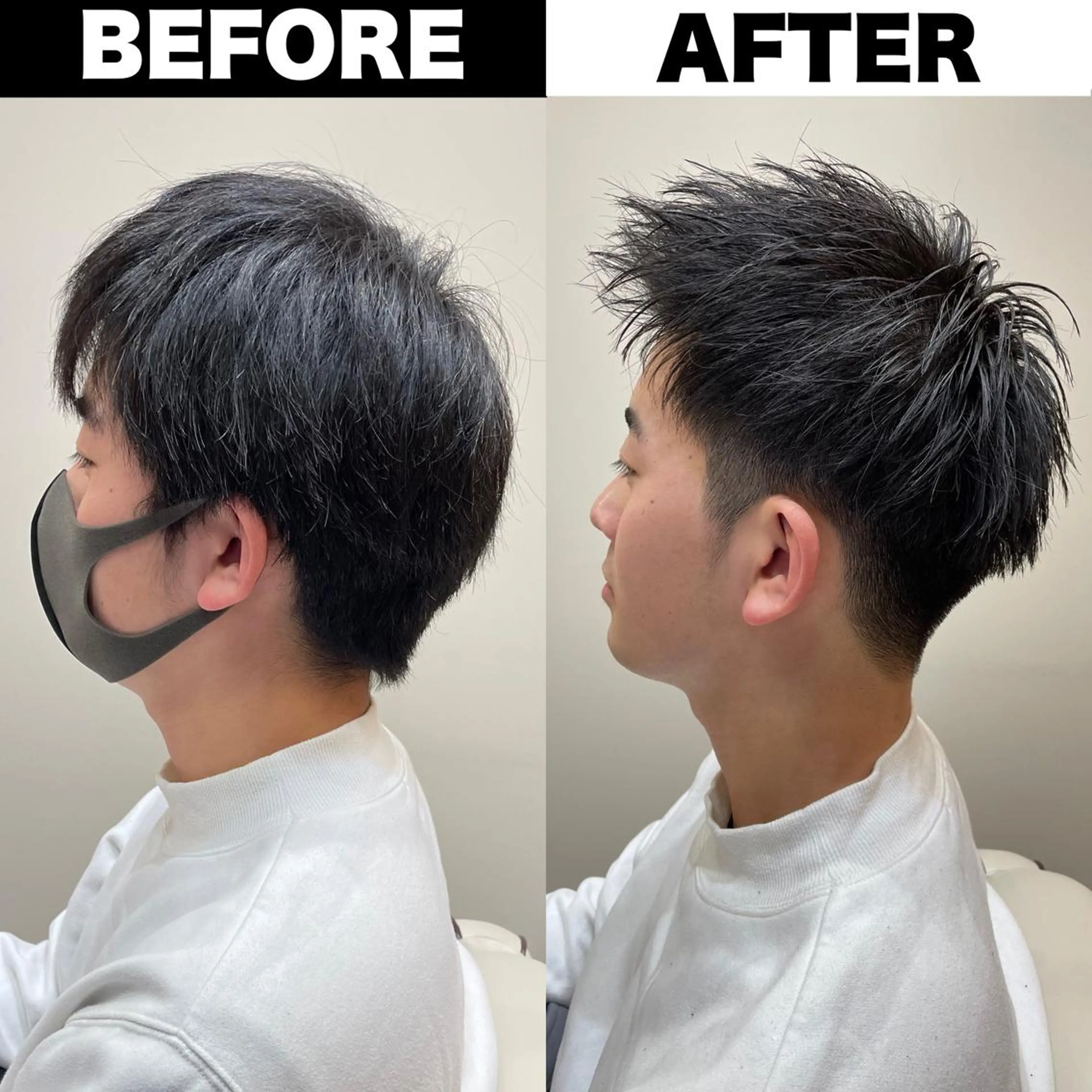 メンズ ビジネス センターパート メンズパーマ 学生（メンズ向け） ツーブロック Soleria /ソレリア所属・Soleria 田中慎一のヘアスタイル