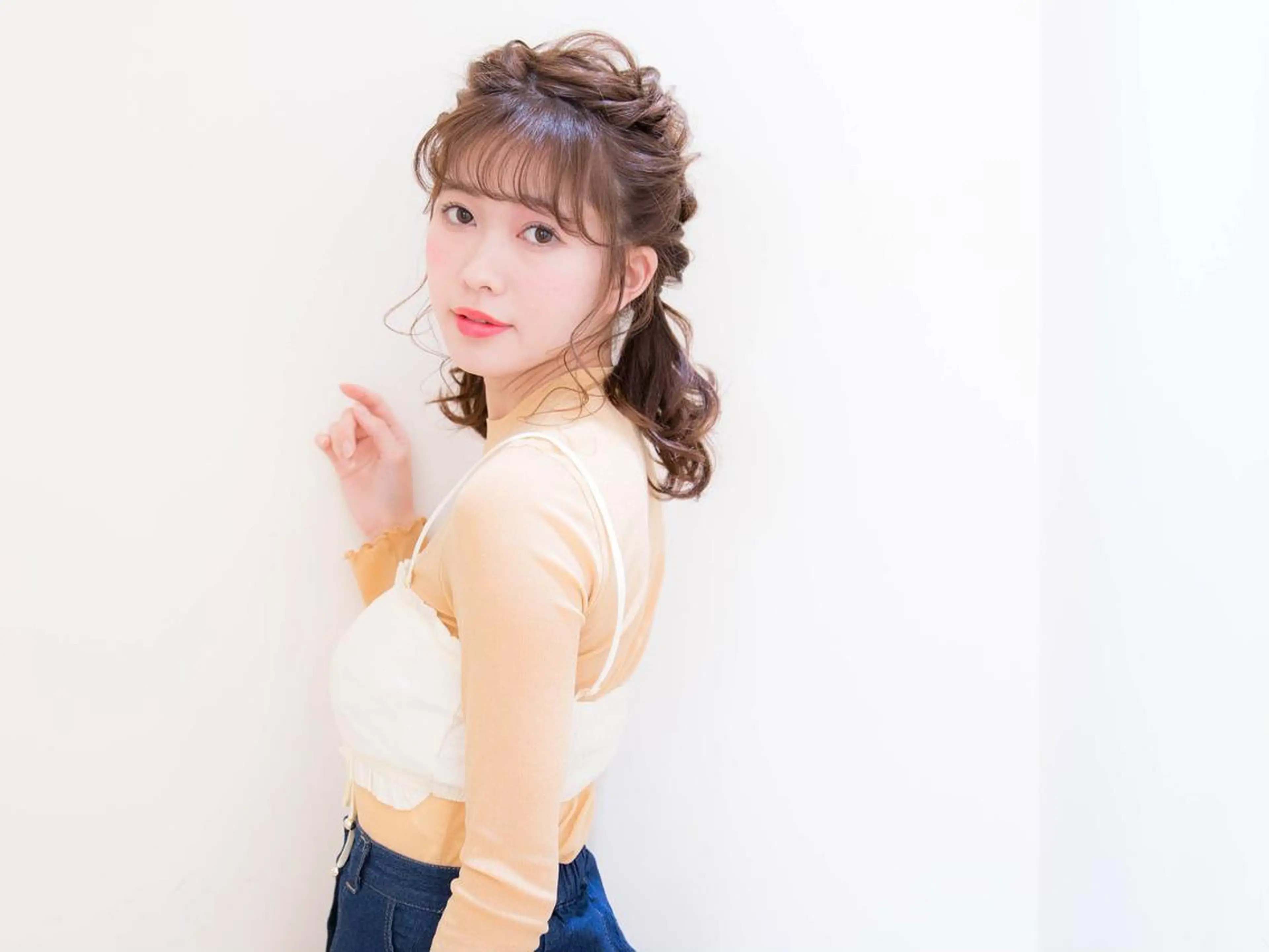 ミディアム カラー ヘアアレンジ 店長/ 加藤 流菜のヘアスタイル