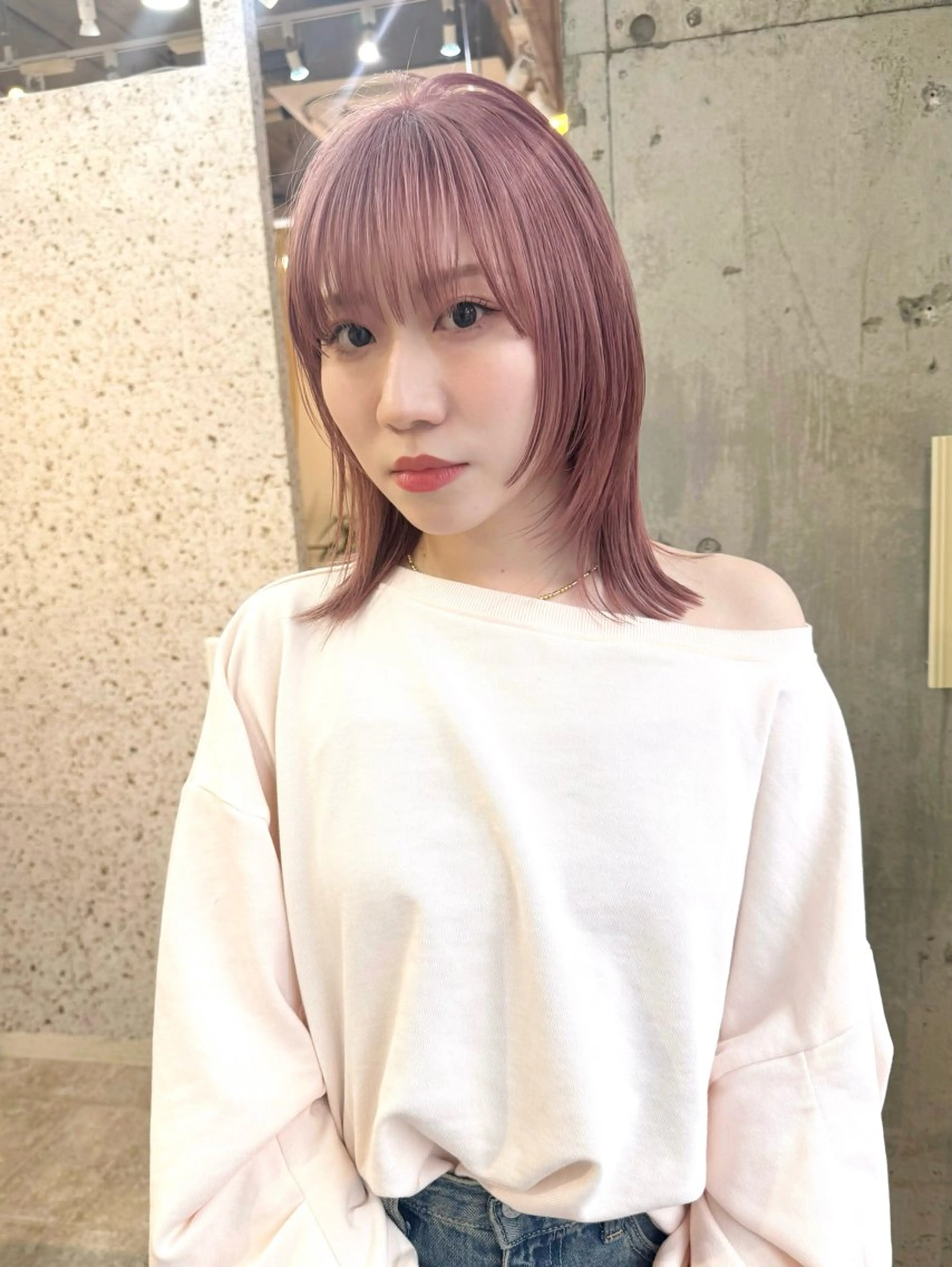 ミディアム カラー バレイヤージュ ブリーチ ケアブリーチ ハイライトカラー インナーカラー lani ブリーチ /ダブルカラーのヘアスタイル