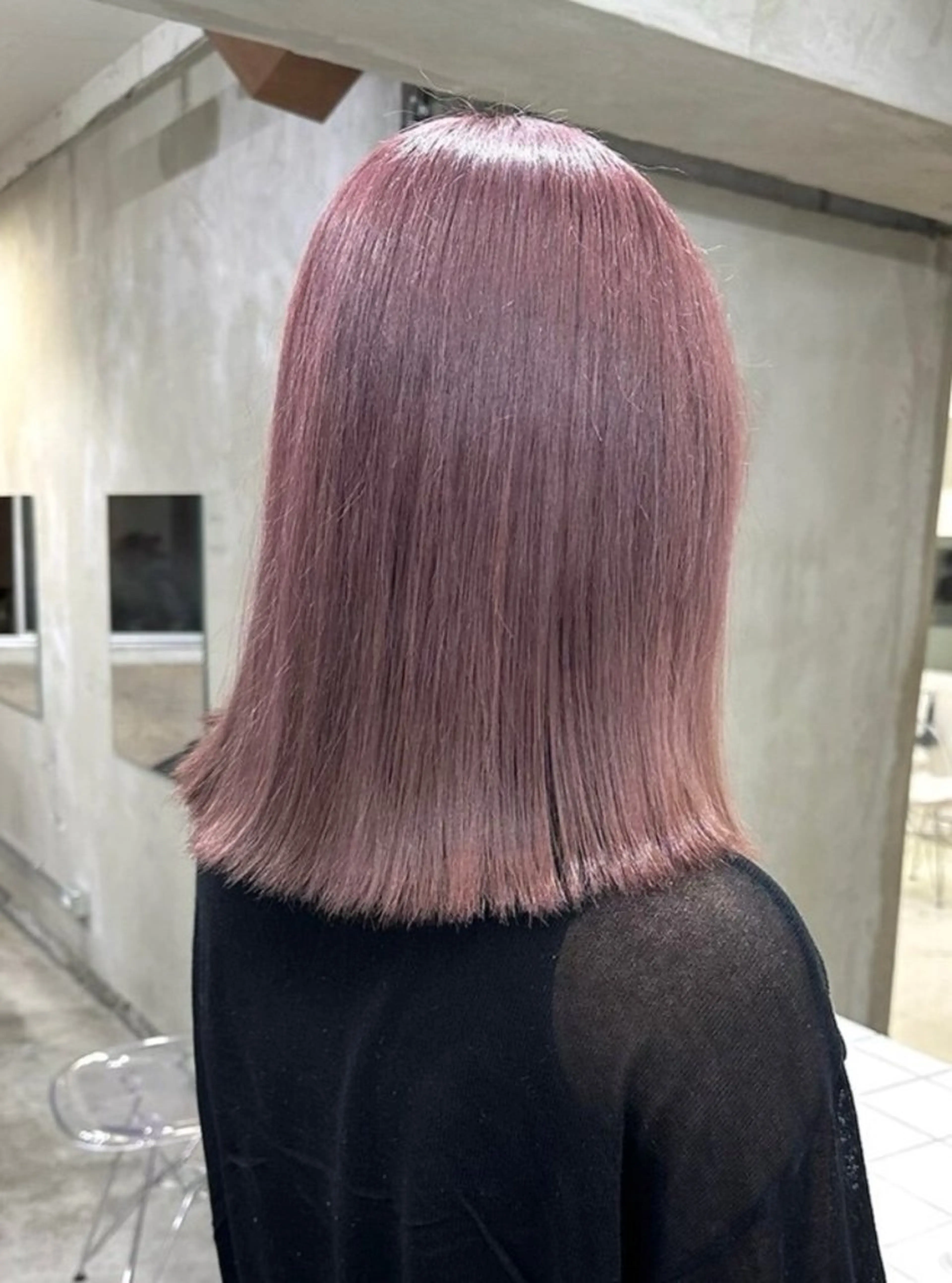 カラー まろみ暖色×ボブ ×chia🕯のヘアスタイル