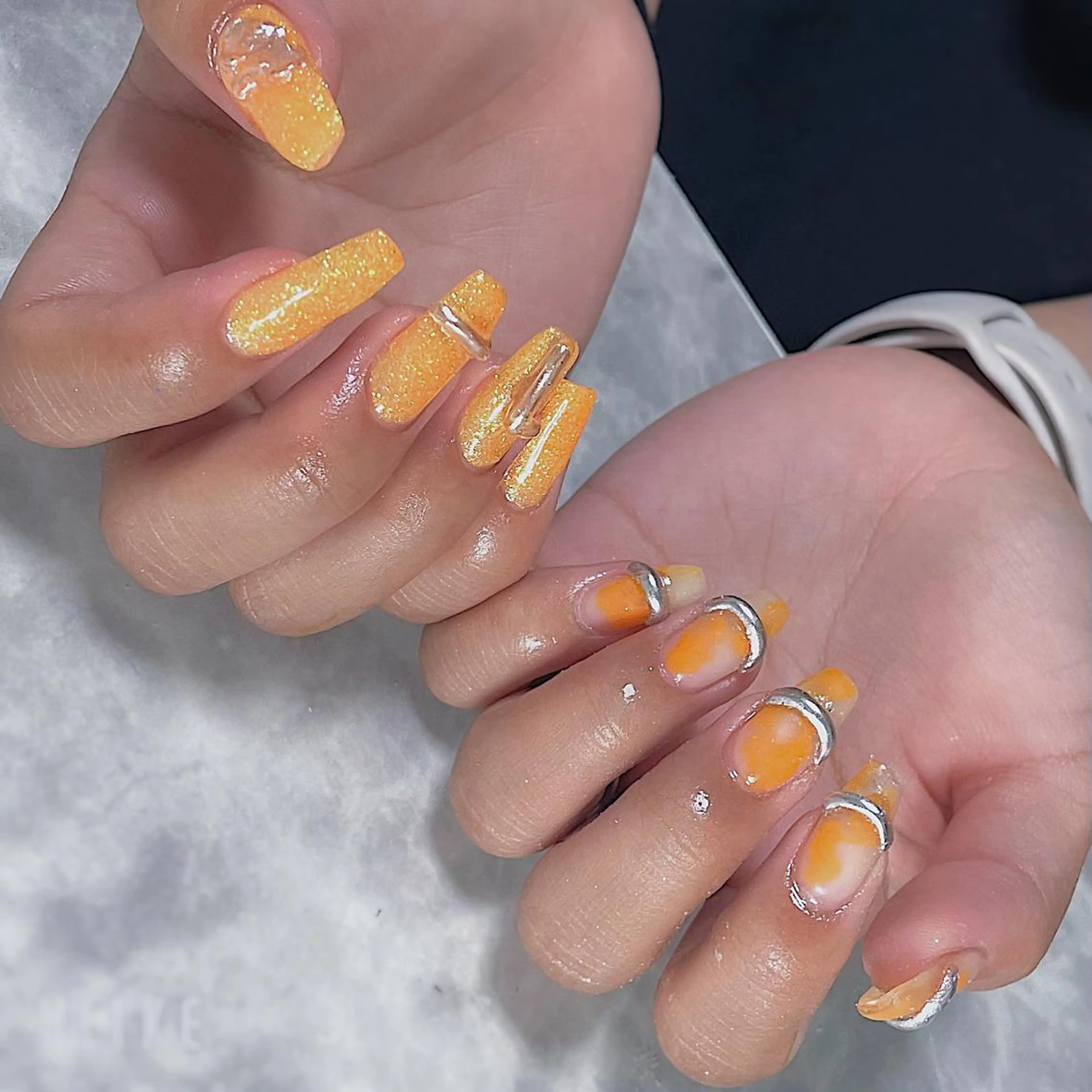 ネイル アートネイル 長さ出し ジェルネイル スカルプネイル 春ネイル ハンドネイル SYU'NAIL /YUKIのネイルデザイン