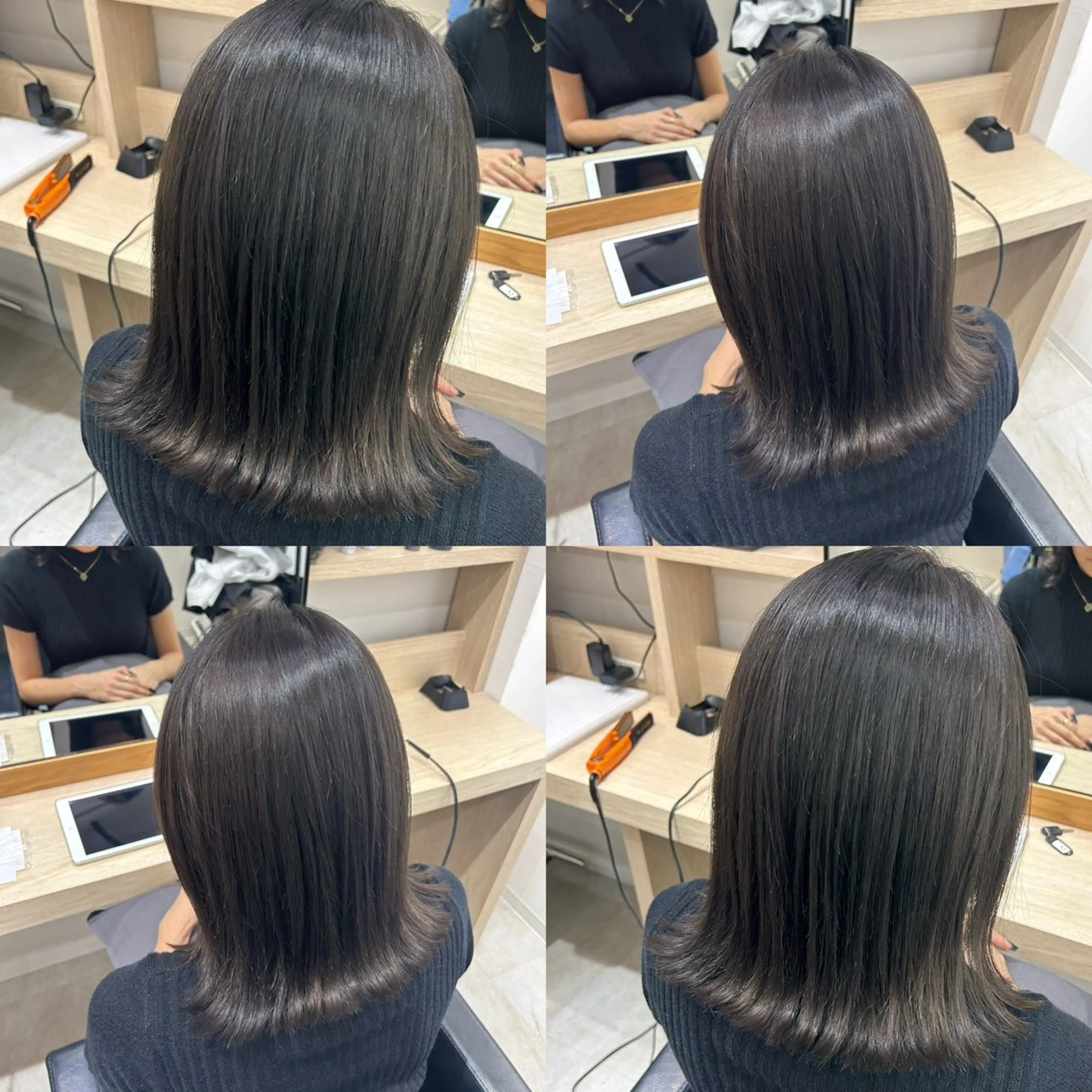 ミディアム カラー カット ヘアカラー トリートメント 🤍透明感/韓国風 🤍サクラギヒトミのヘアスタイル