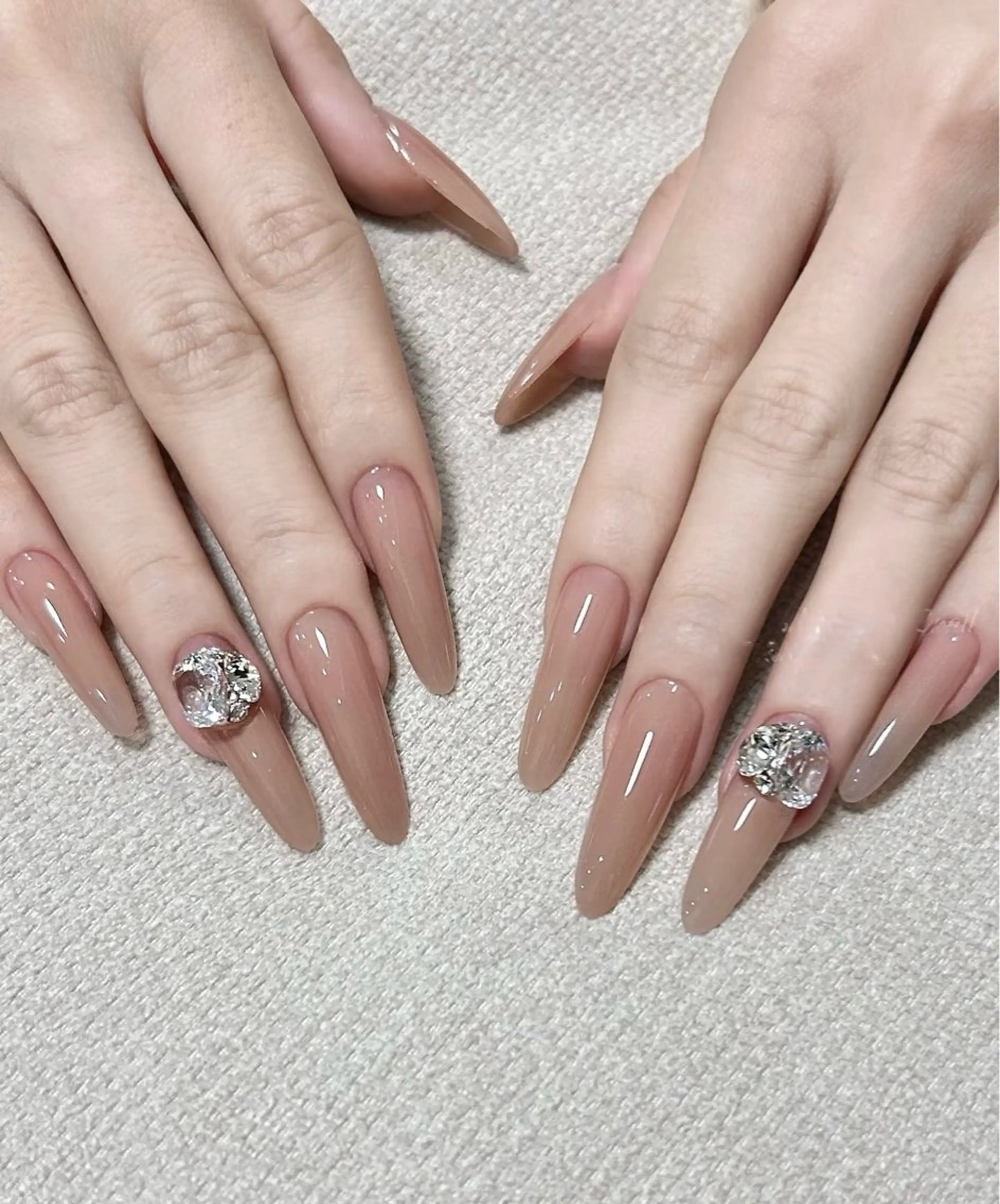 🎀ワンカラーorラメグラ✚韓国パーツ2個or埋め尽くし2本の写真