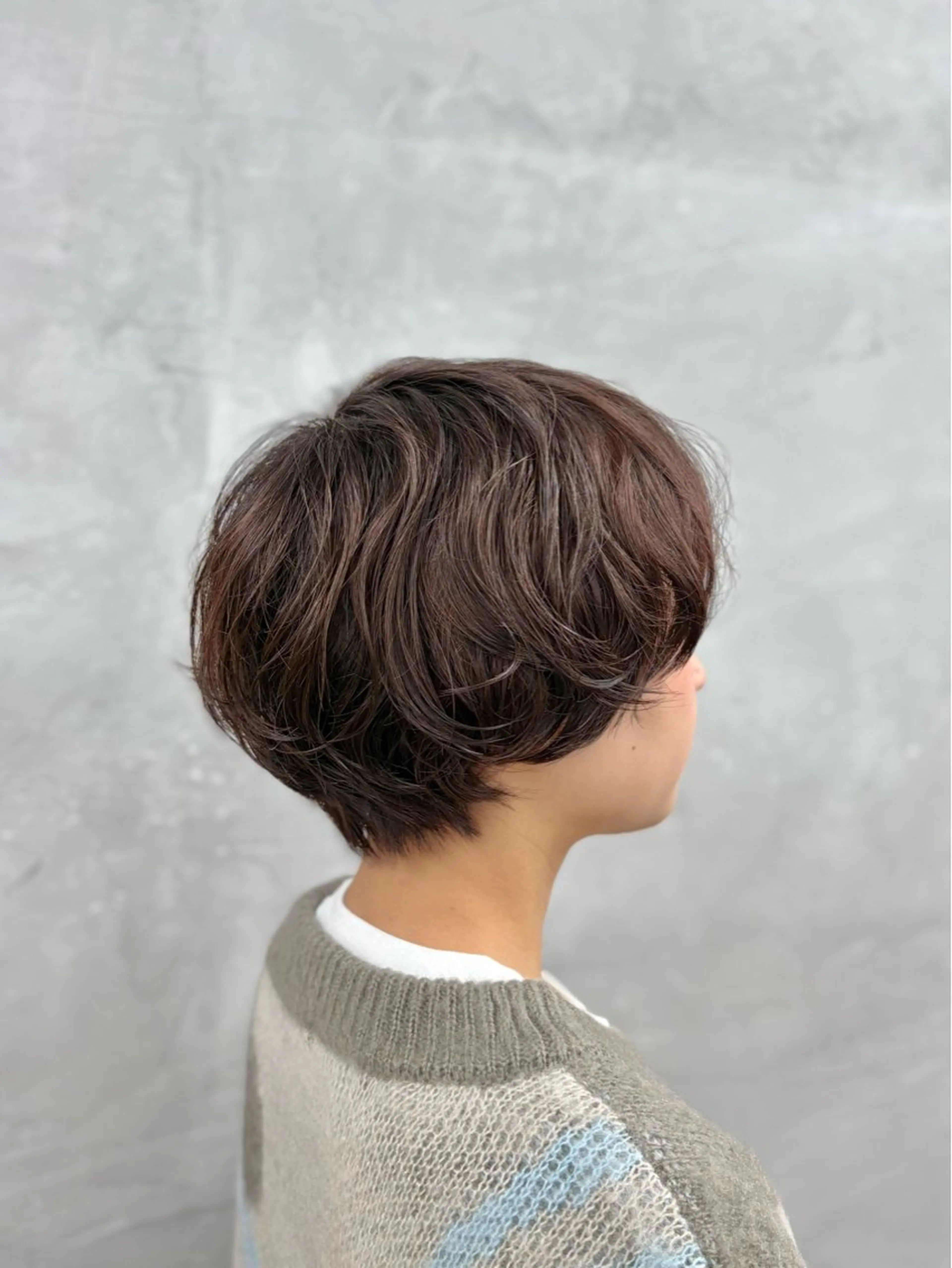 ショート カラー パーマ カット パーマ ナカジマ ハルカのヘアスタイル