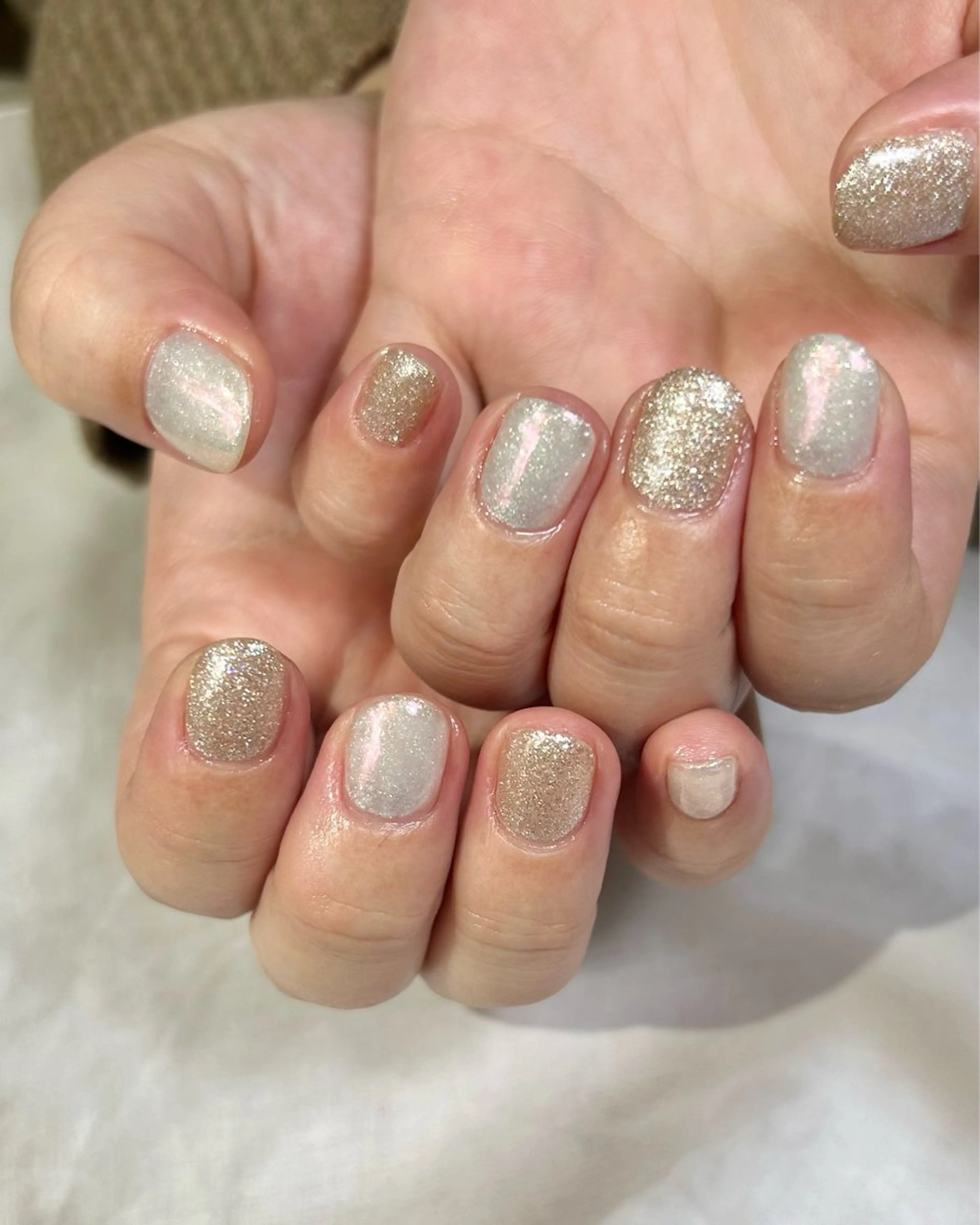 ネイル キラキラネイル ミラーネイル ハンドネイル Reflection marikoのネイルデザイン