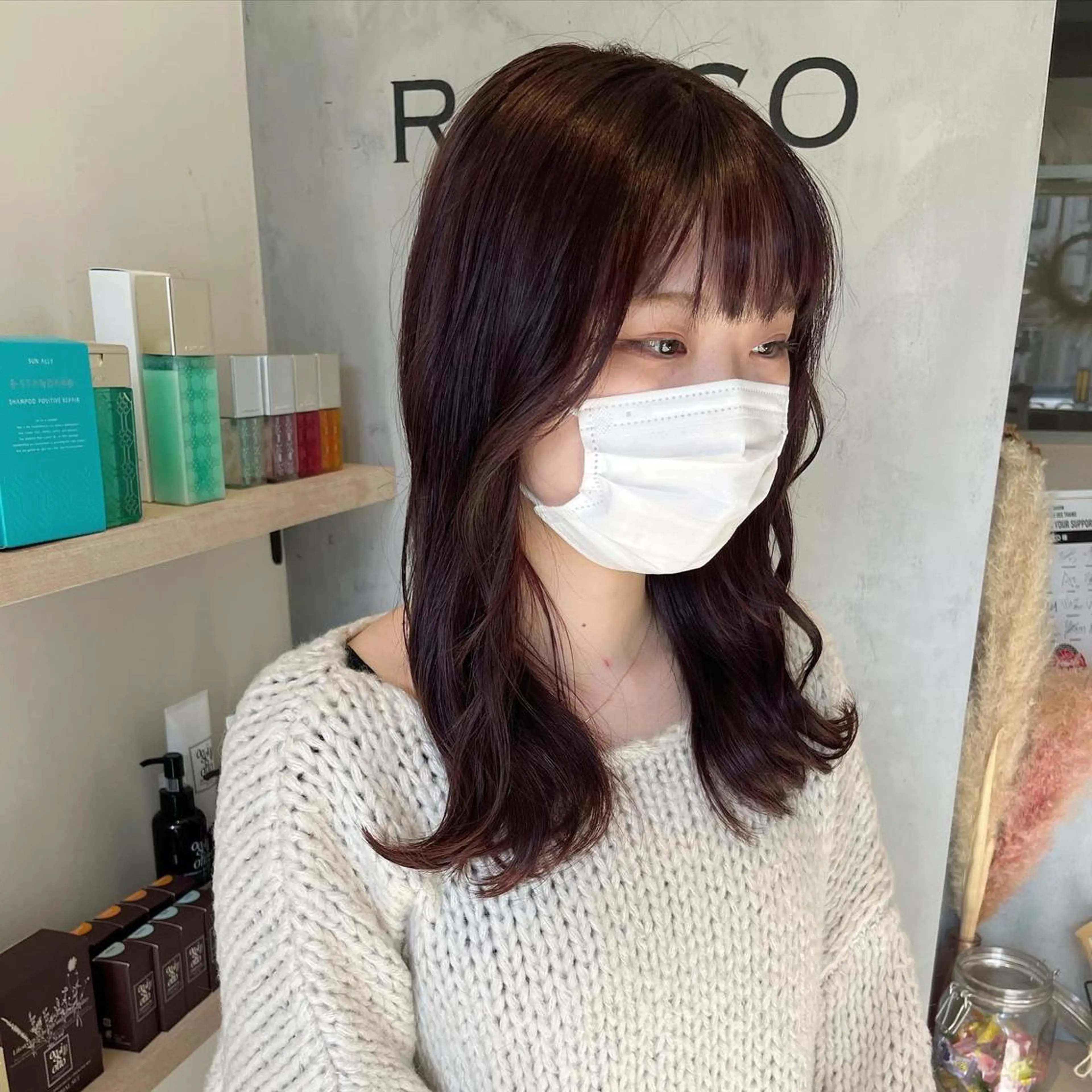 セミロング ヘアカラー MAI ROCCO3rdのヘアスタイル