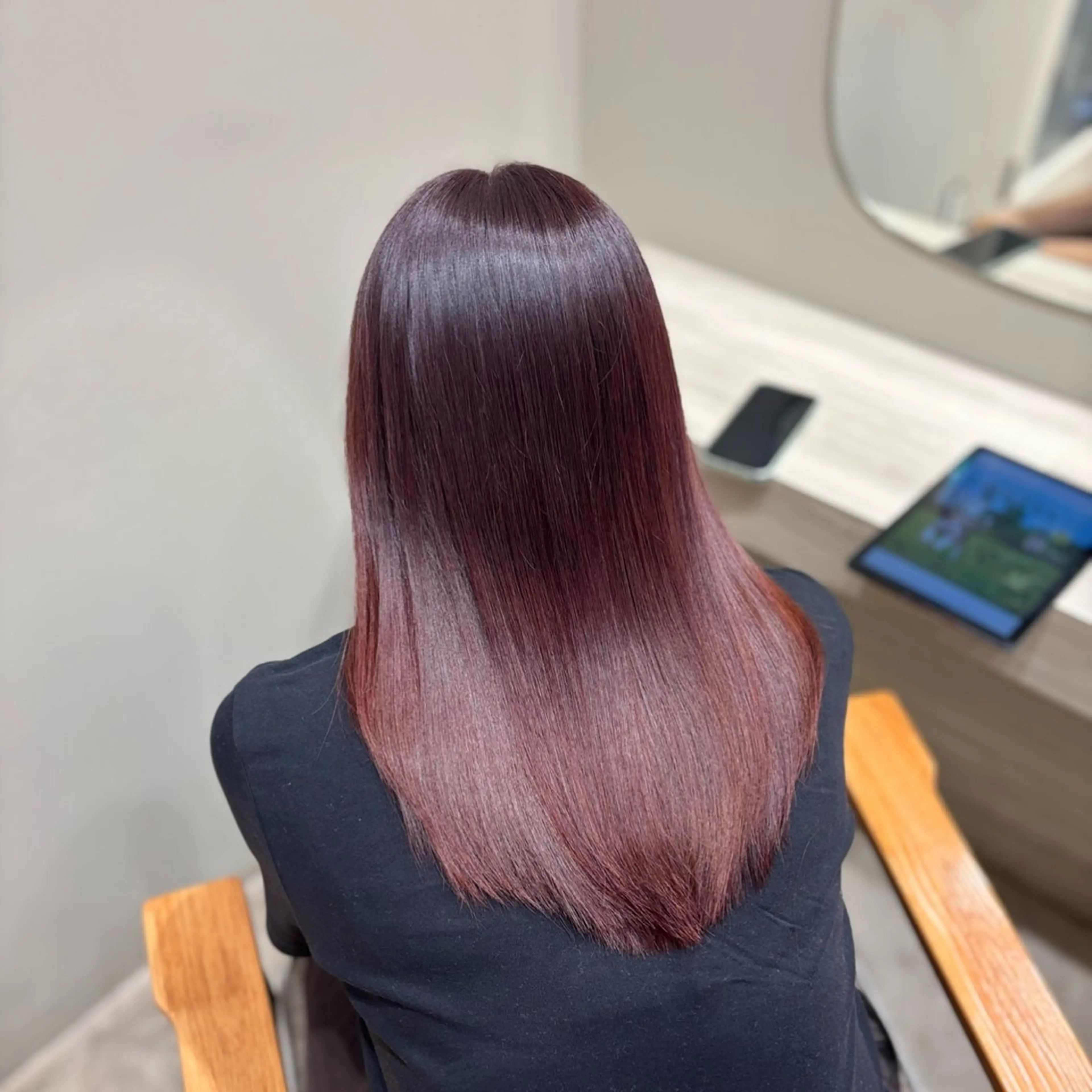 セミロング カラー イルミナカラー ピンクカラー 🦋透明感艶カラー 🫧/Yuu🦋のヘアスタイル
