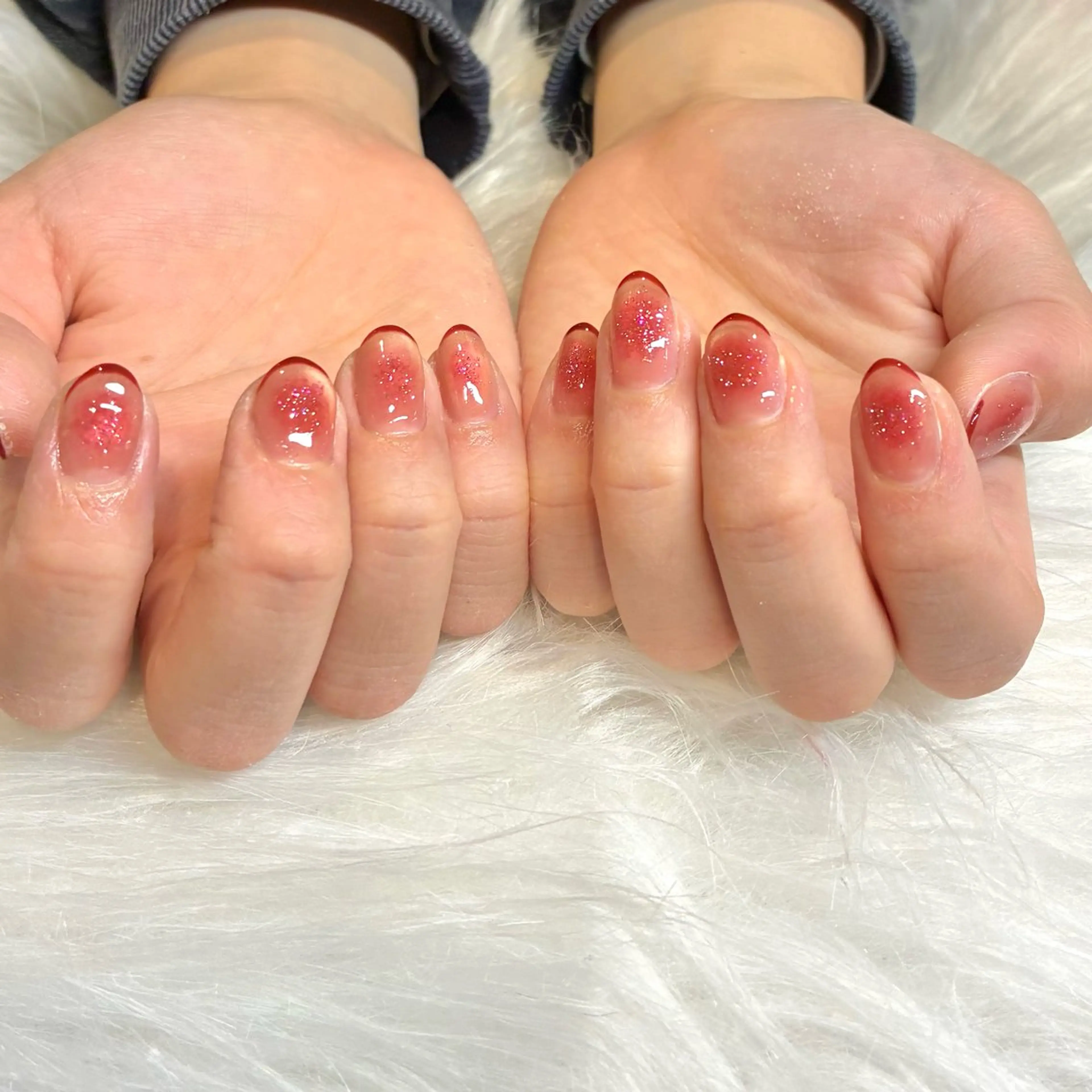 ネイル チークネイル フラッシュネイル ハンドネイル HANA ソブエのネイルデザイン