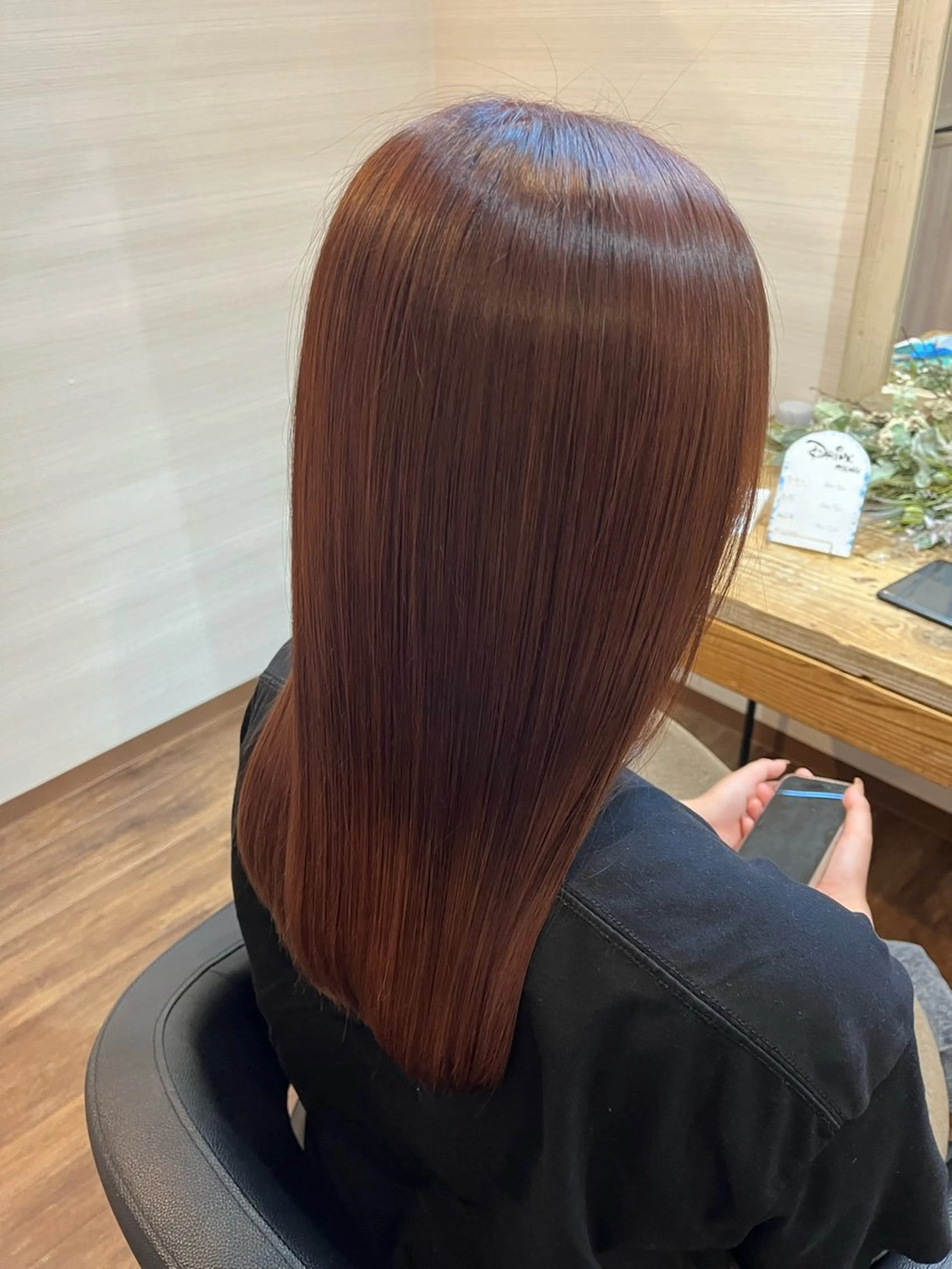 セミロング レッドブラウン 【髪質改善都賀】 chisatan🍊のヘアスタイル