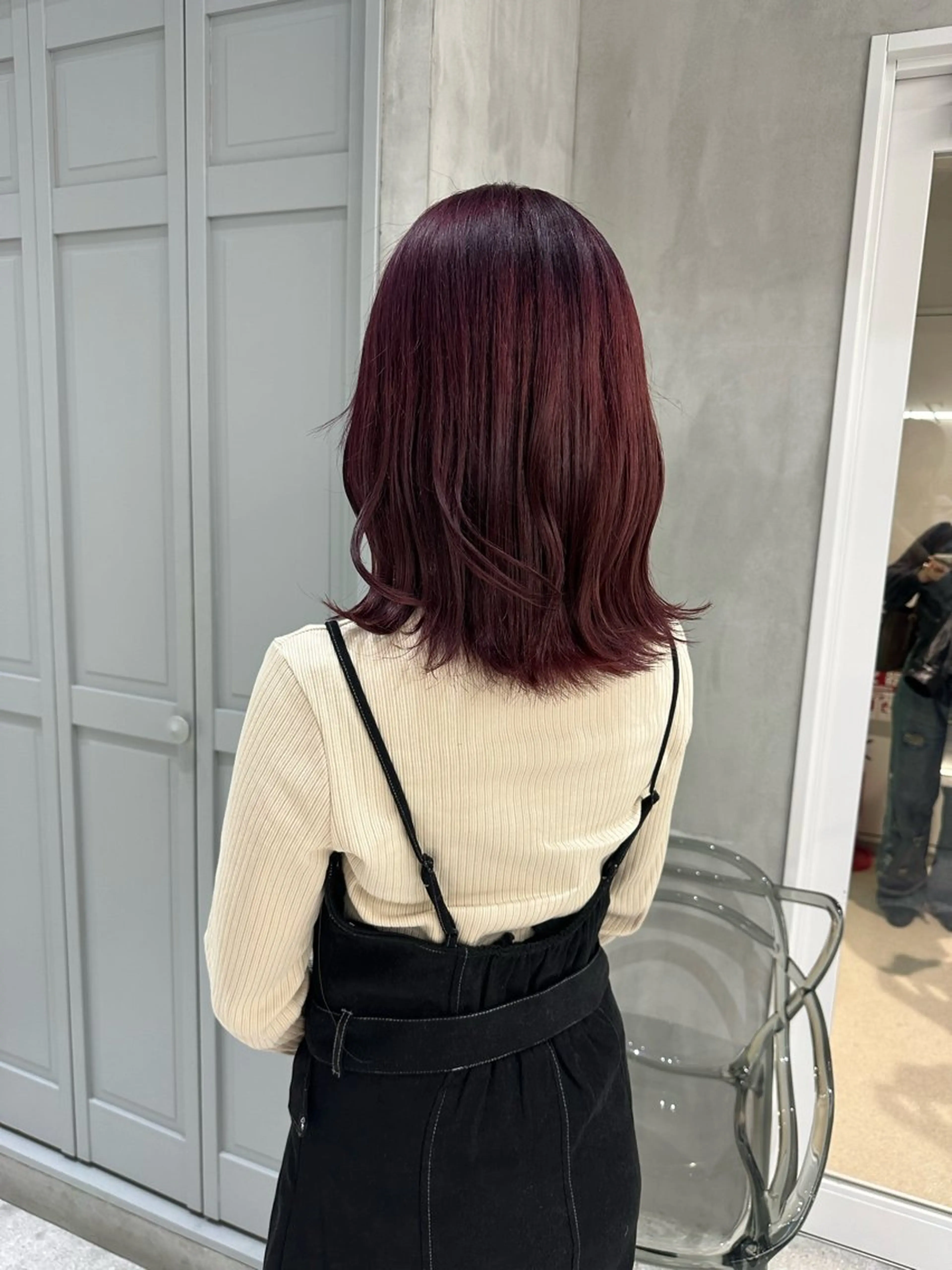 前髪カット＋ケアカラー＋超音波トリートメントの写真