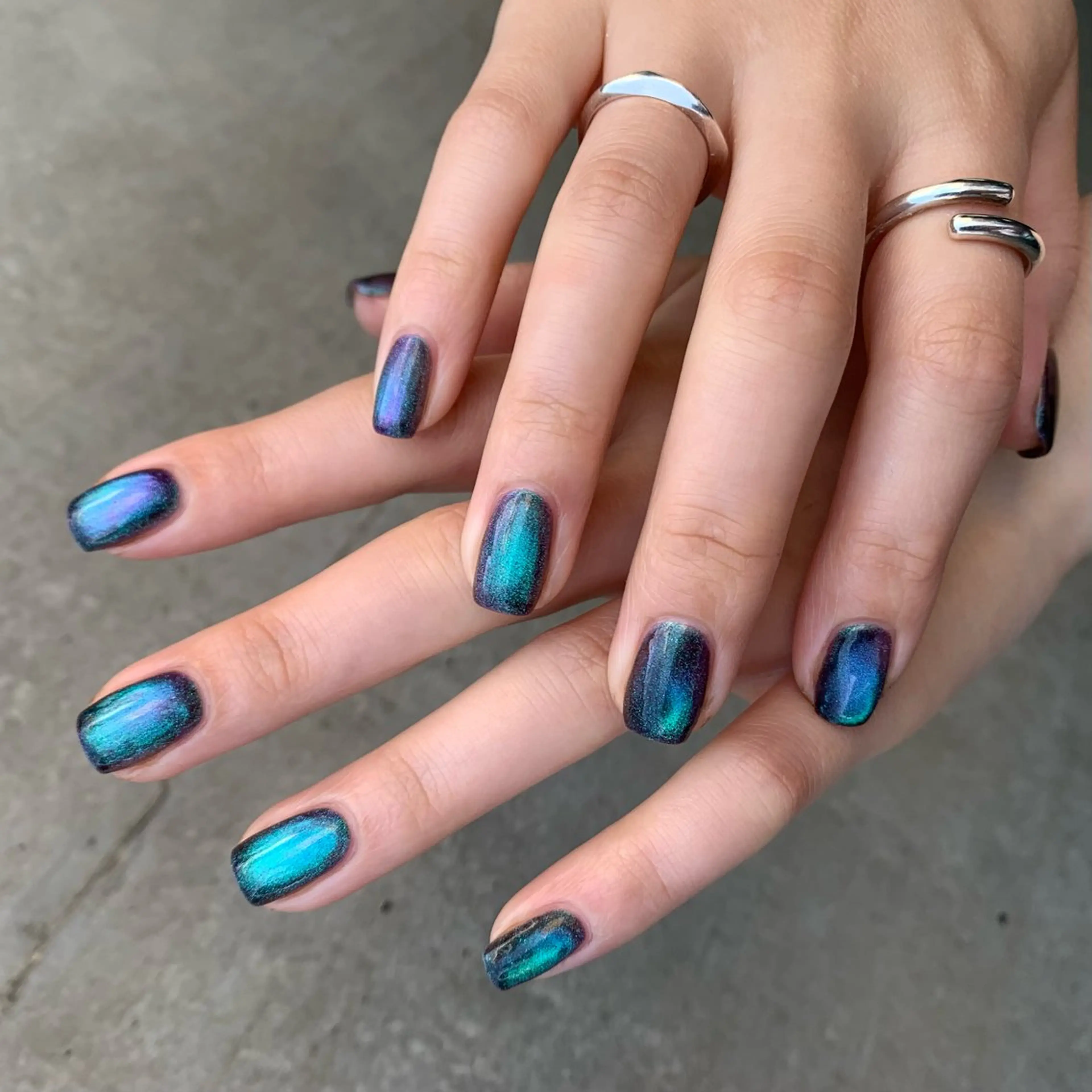 ネイル マグネットネイル YUKIMO🍎名駅 /ニュアンスのネイルデザイン