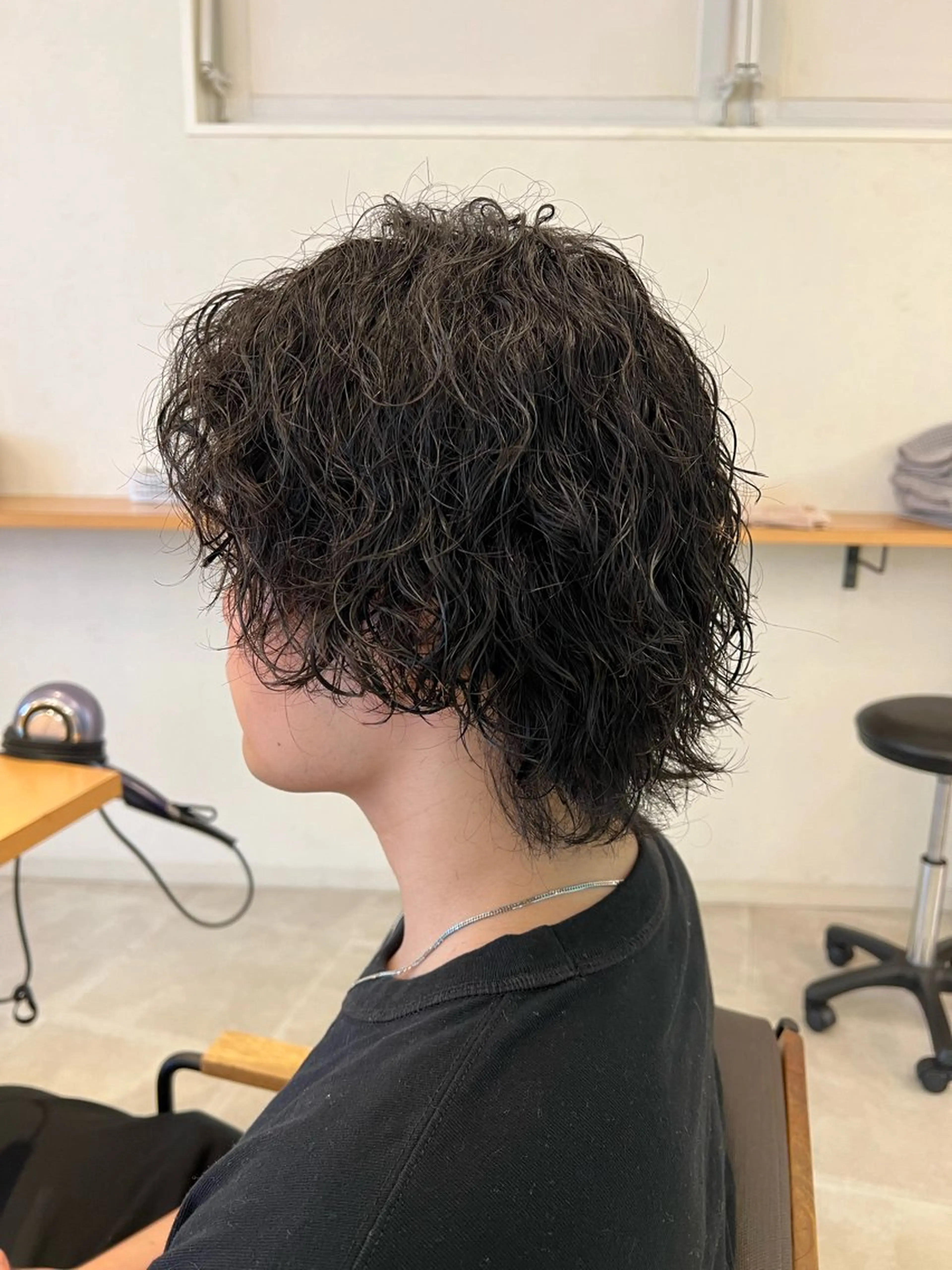 ミディアム パーマ メンズ あくつ べんのヘアスタイル