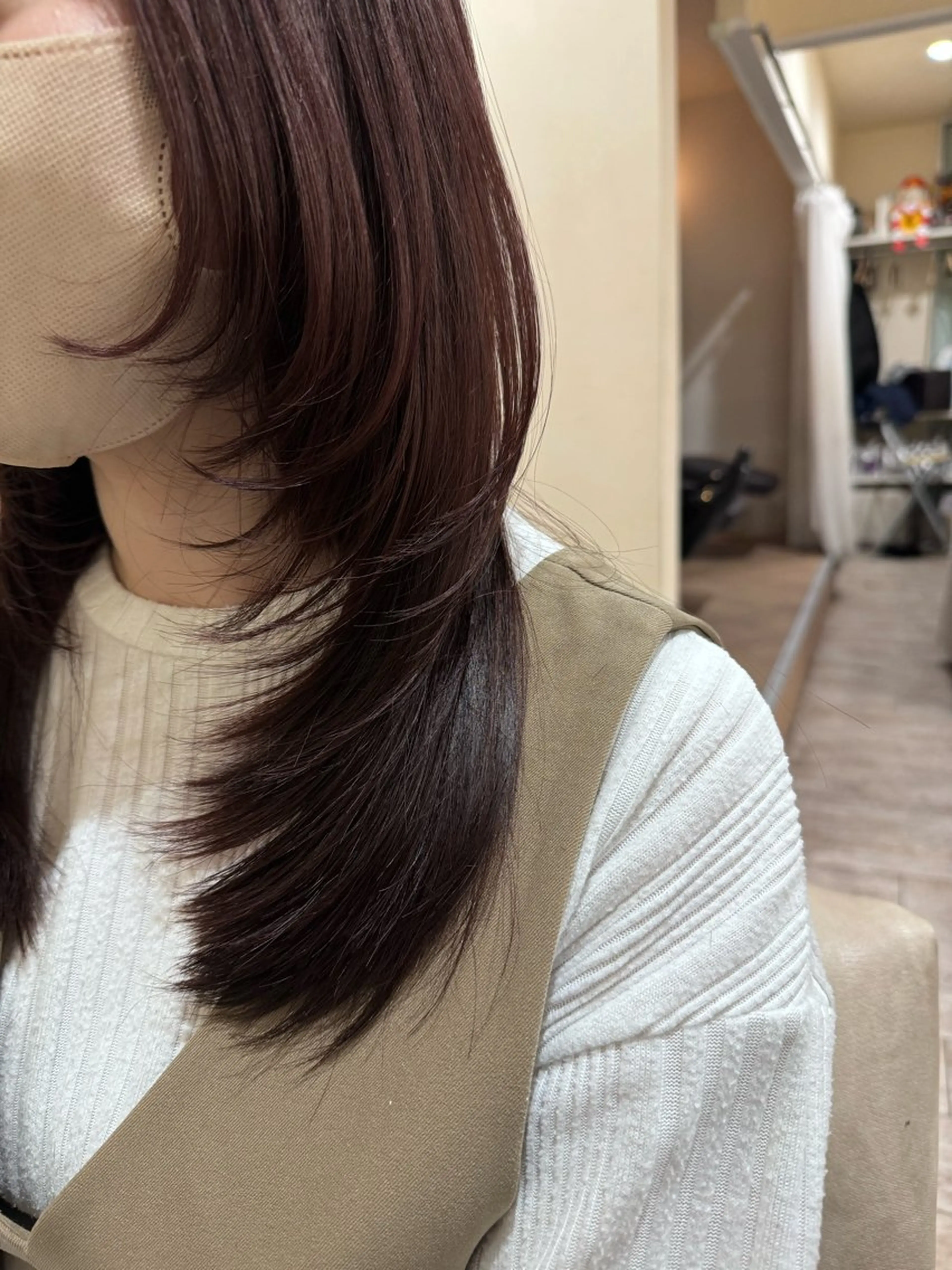 ロング カラー 顔まわりレイヤー 髪質改善 レイヤーカット トリートメント カット ヘアカラー トリートメント 新越谷noble店長 松本拓也▶◀*.のヘアスタイル