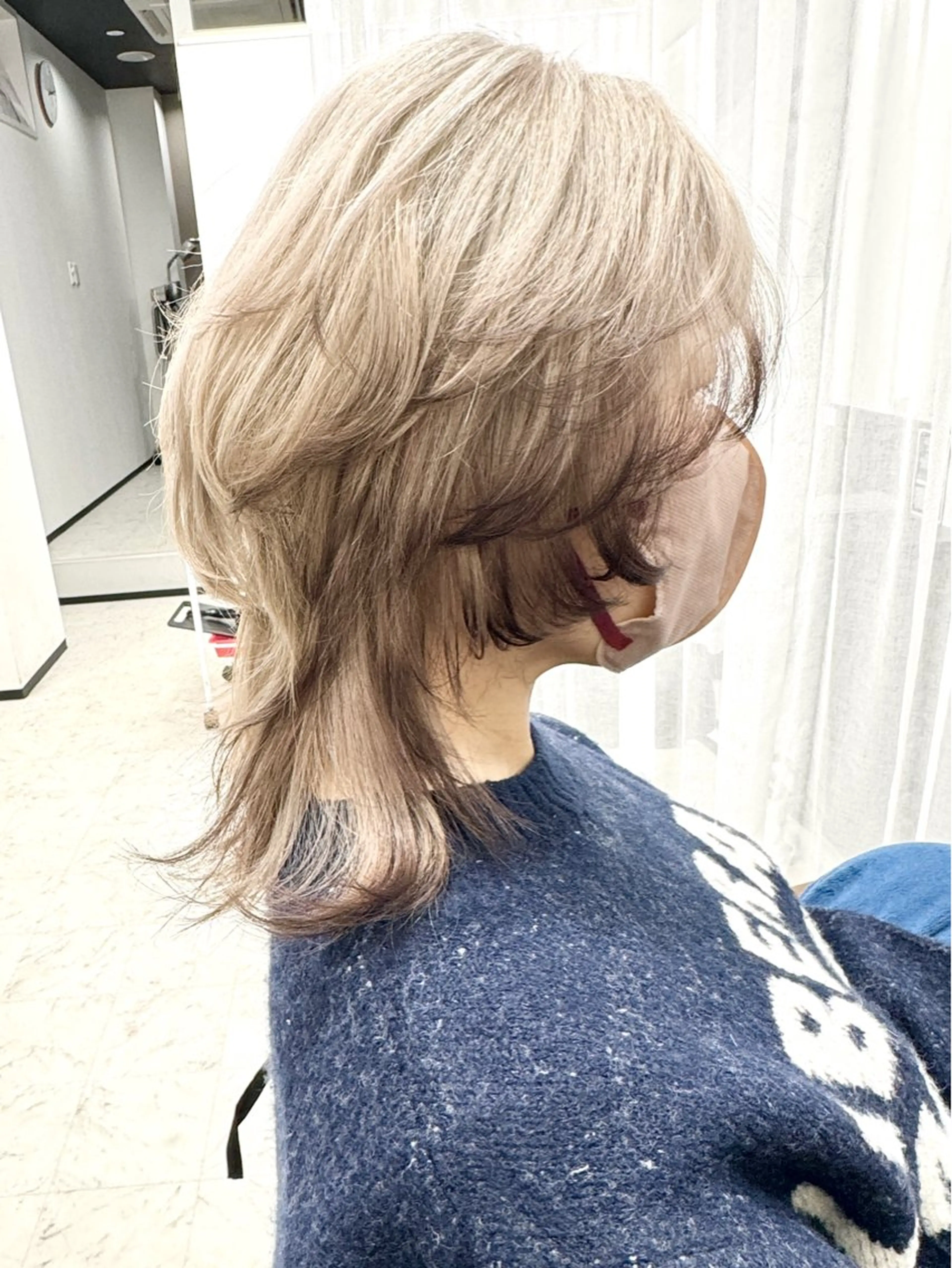 ミディアム カラー デザインカラー カット ヘアカラー トリートメント ヒラガカナ▼ ECLAT HAIRのヘアスタイル