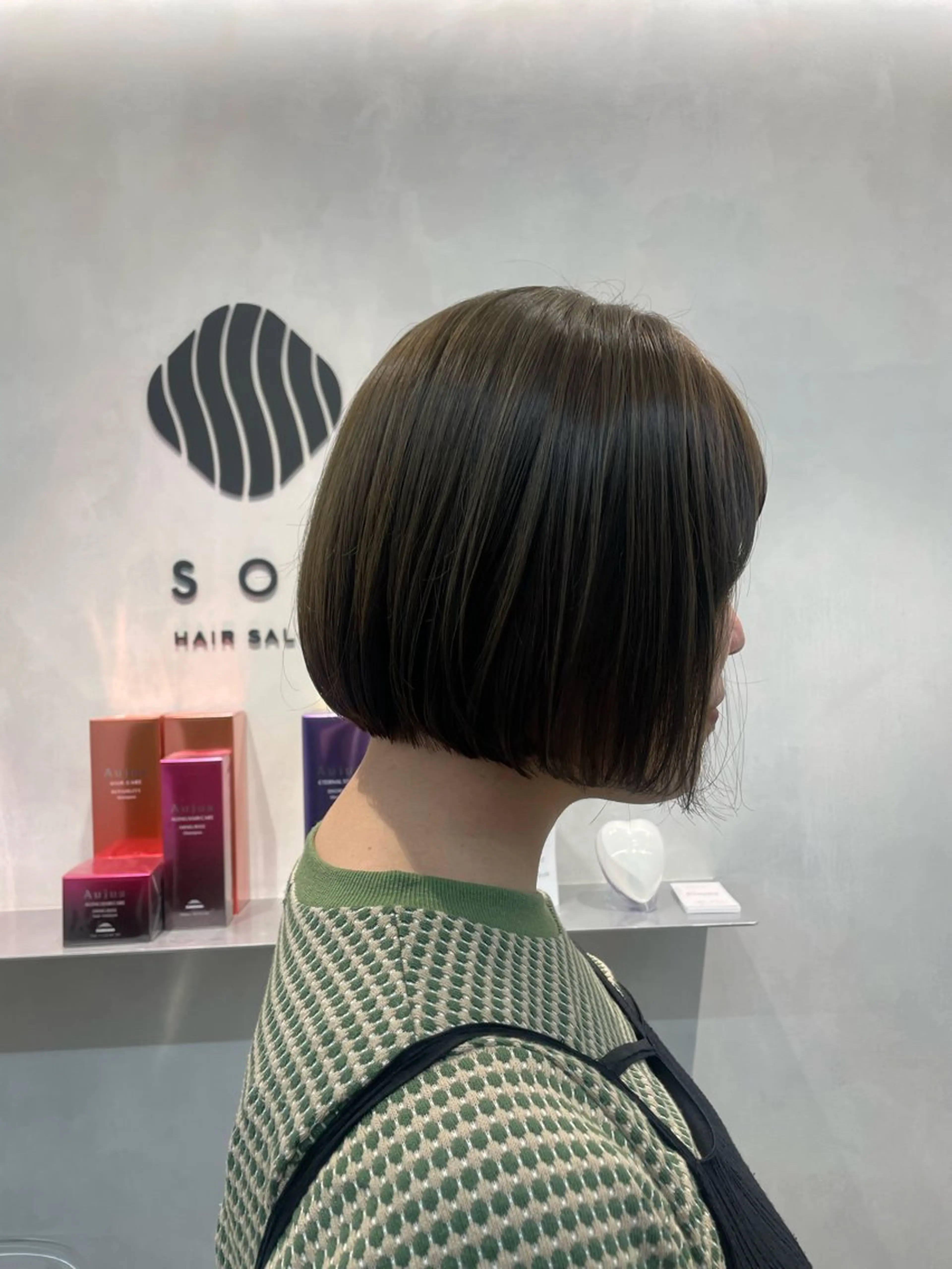 似合わせカット➕オリーブベージュカラー(ケア剤付き)➕トリートメント➕ヘアセット🕊💚の写真