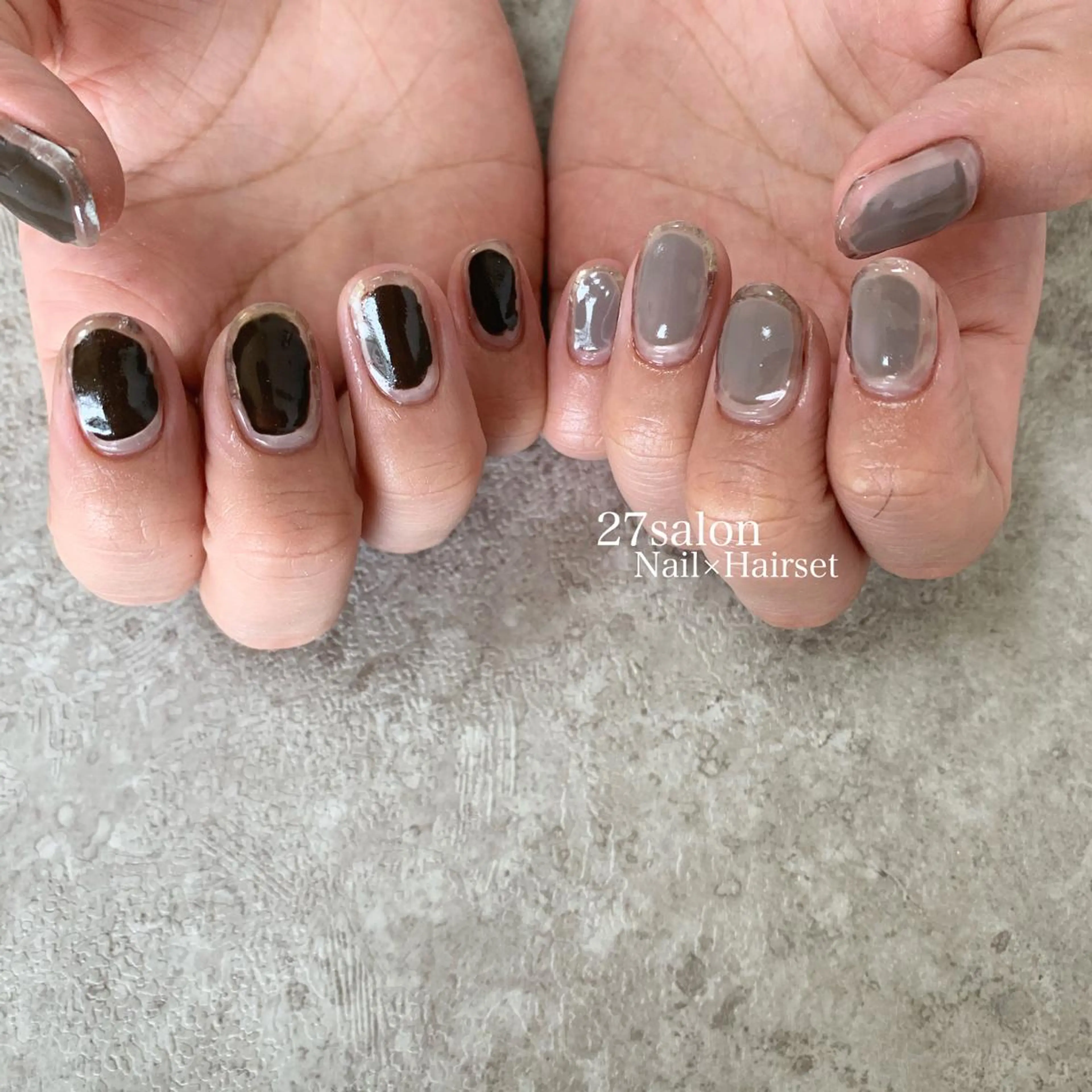 ネイル ブラウン 27salon yuinaのネイルデザイン