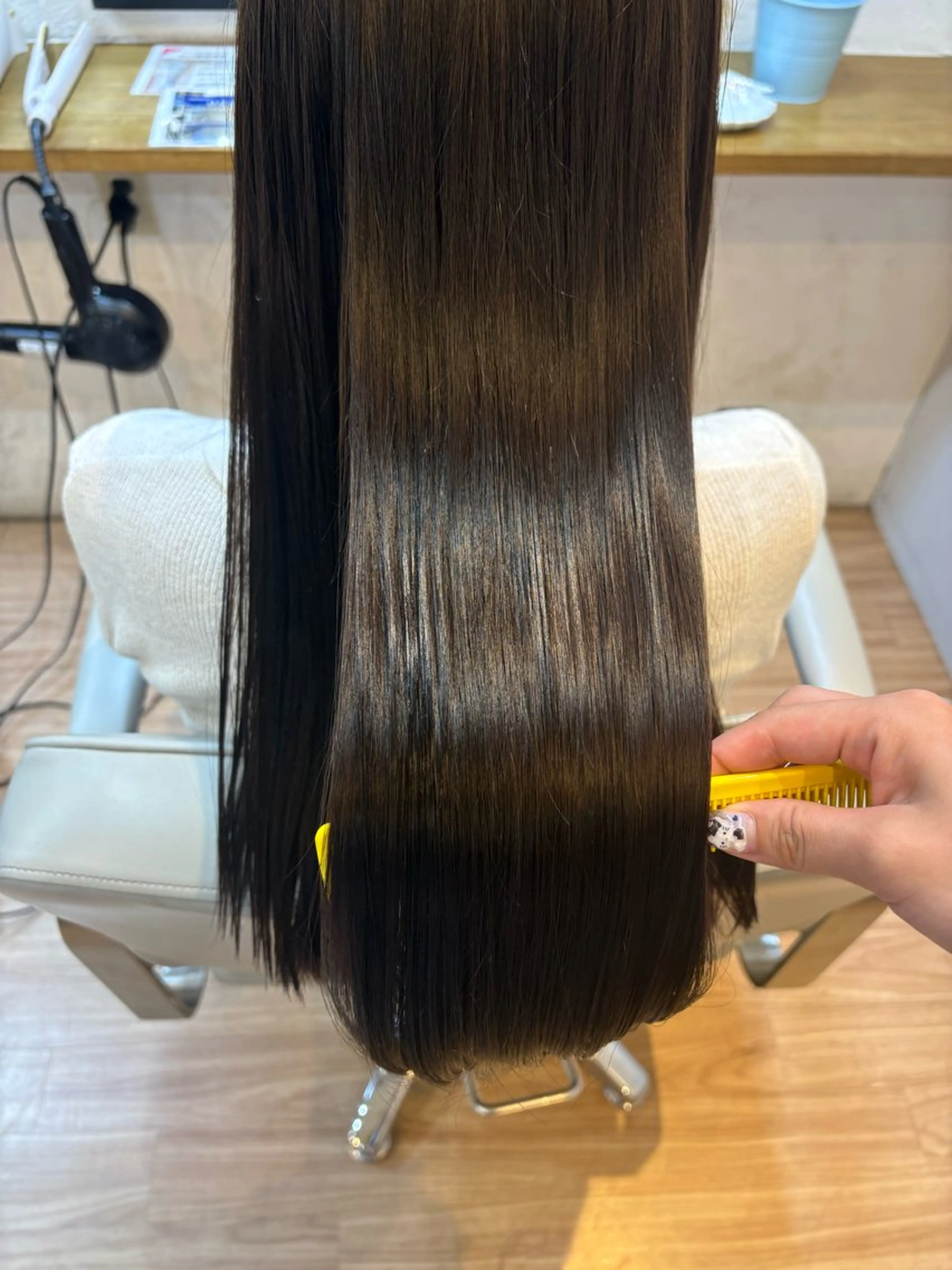 ロング ヘアカラー トリートメント 韓国ヘアー🇰🇷 MIWAのヘアスタイル