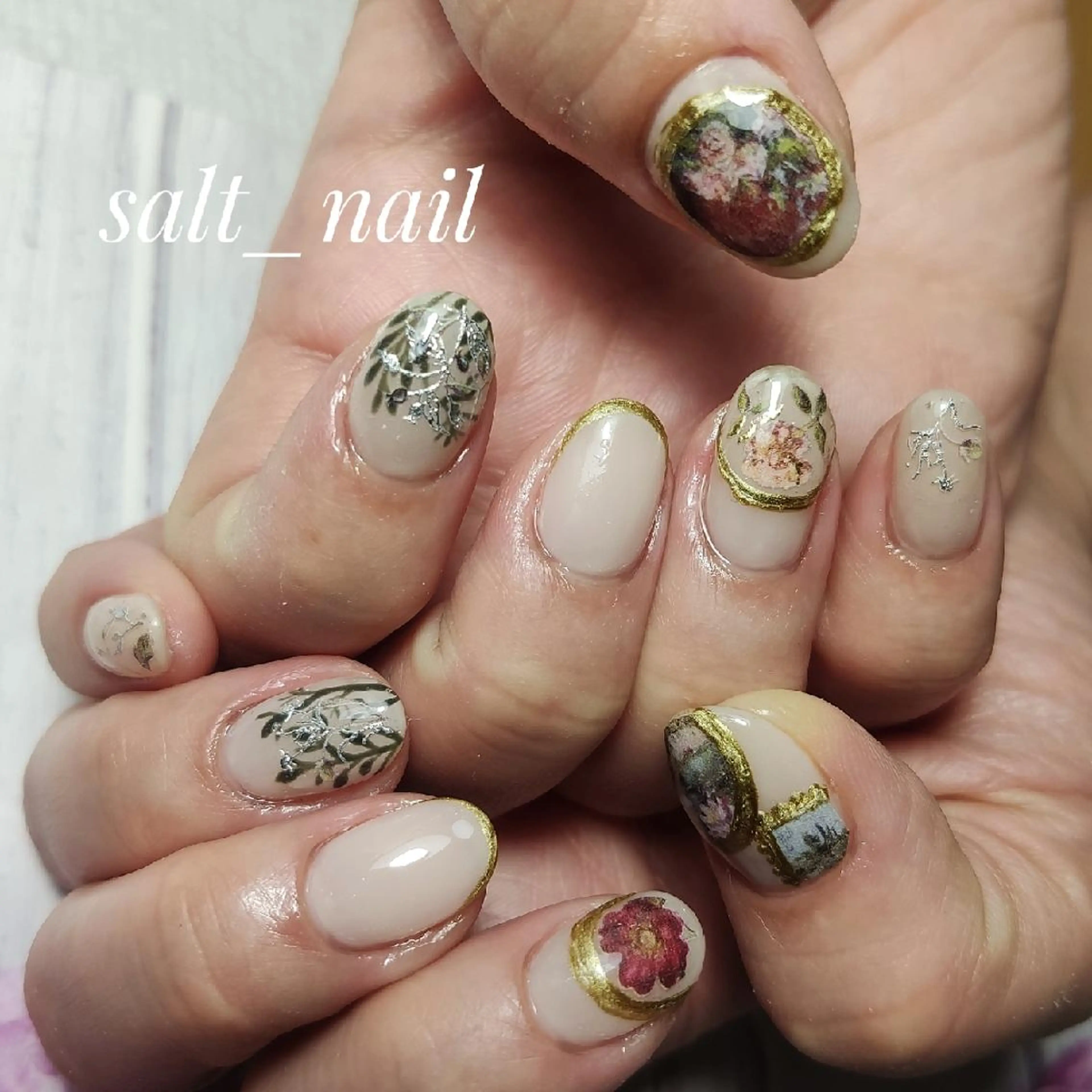 ネイル アートネイル 持ち込み ハンドネイル 個人サロン saltnailのネイルデザイン