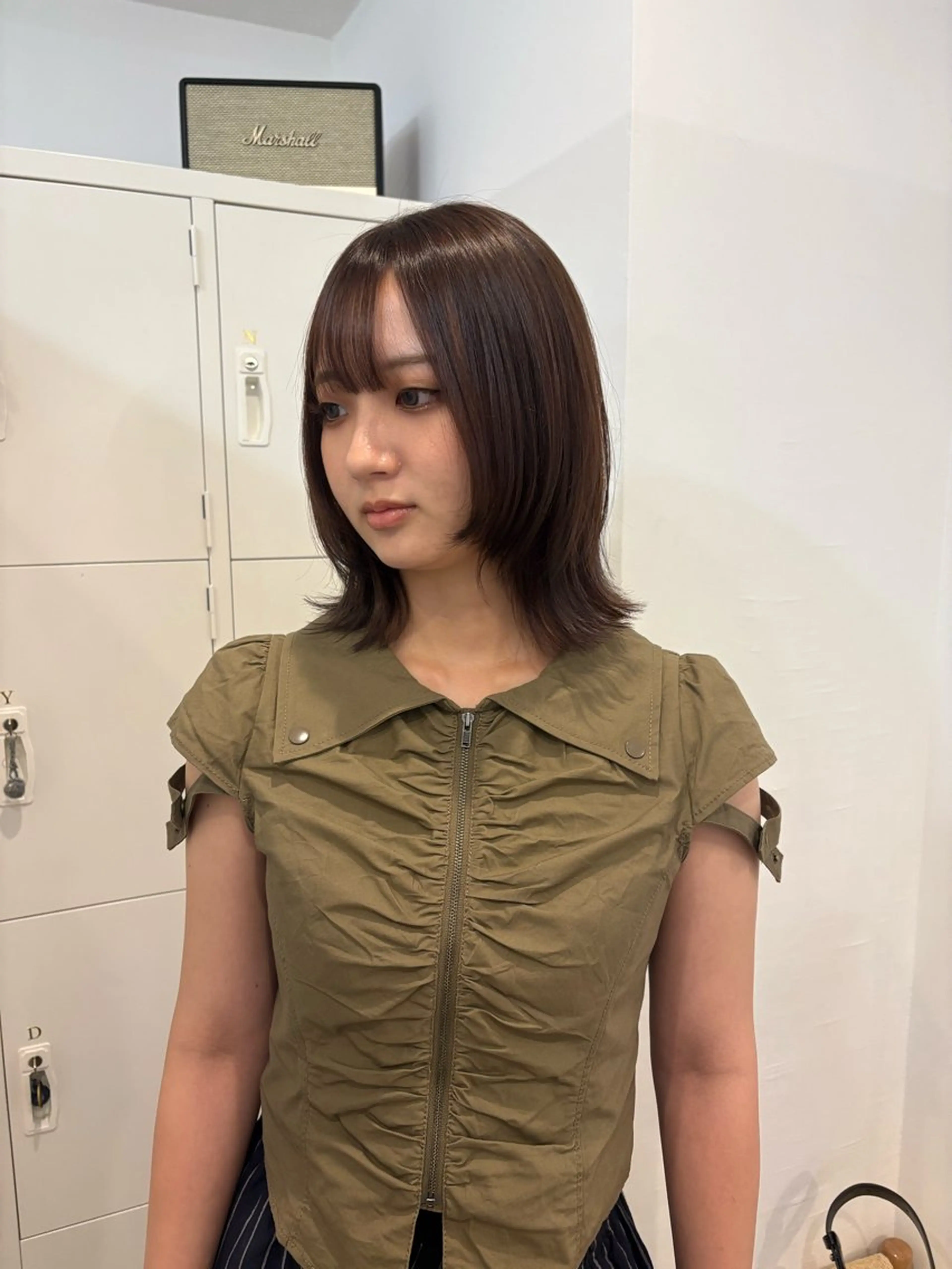 カラー ブラウンカラー カット ヘアカラー トリートメント フクシママユ / 柔らかカラーのヘアスタイル