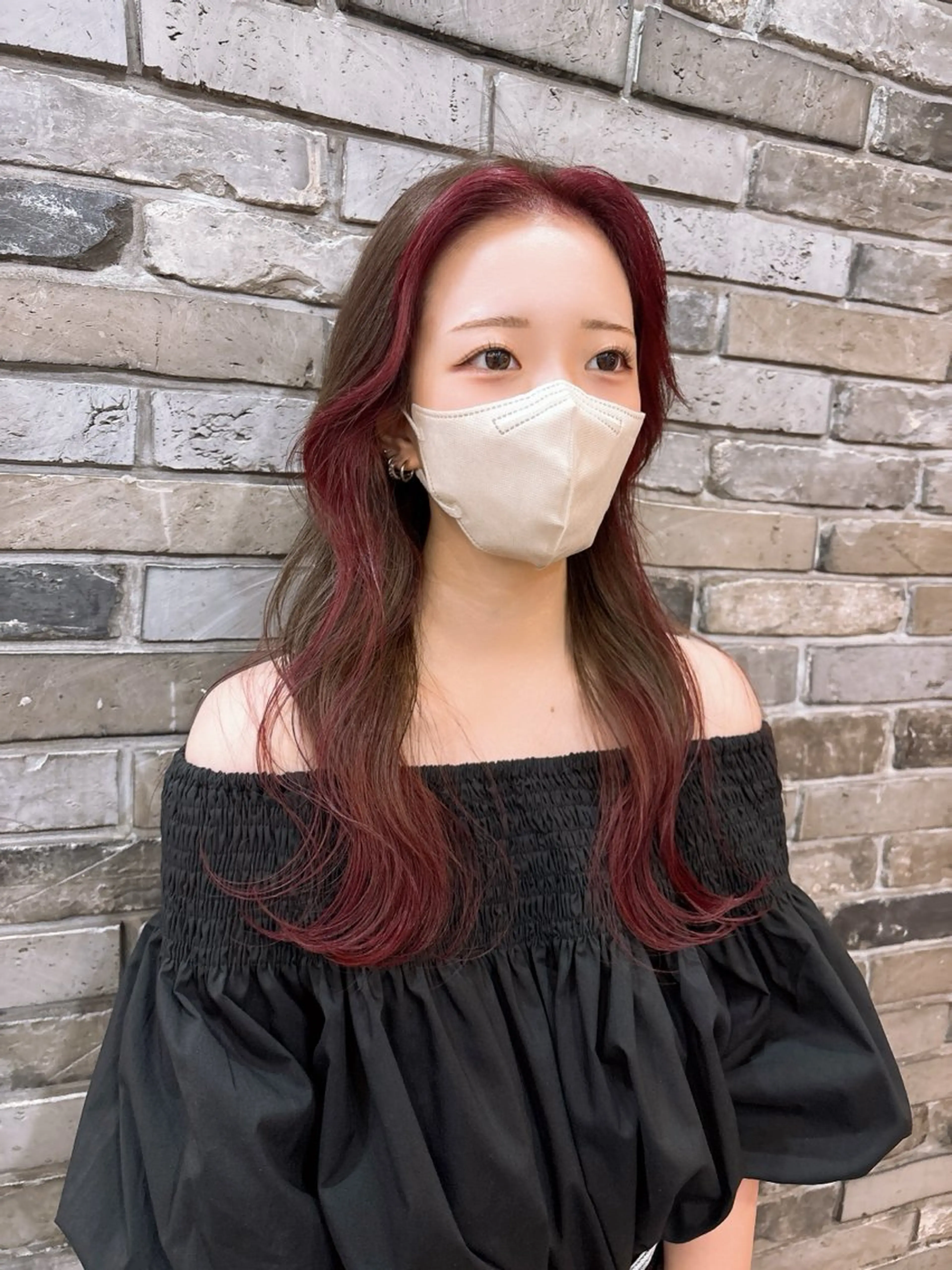 ロング カラー ブリーチ グラデーションカラー インナーカラー 顔周りカット カット ヘアカラー トリートメント _WHITE 天神店 YUMEKA🐻のヘアスタイル