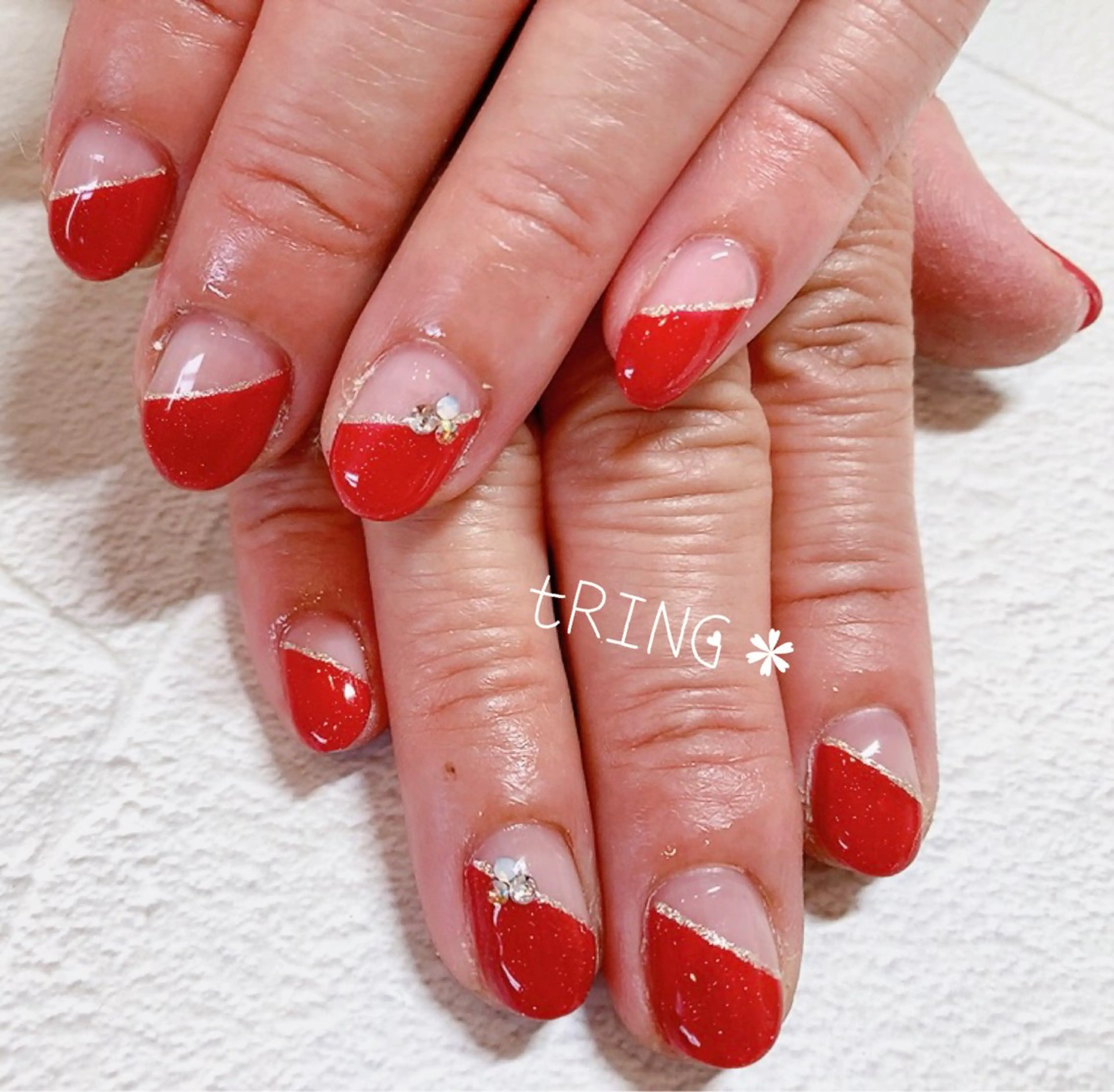 ネイル ハンドネイル tRING＊ しいの木台のネイルデザイン