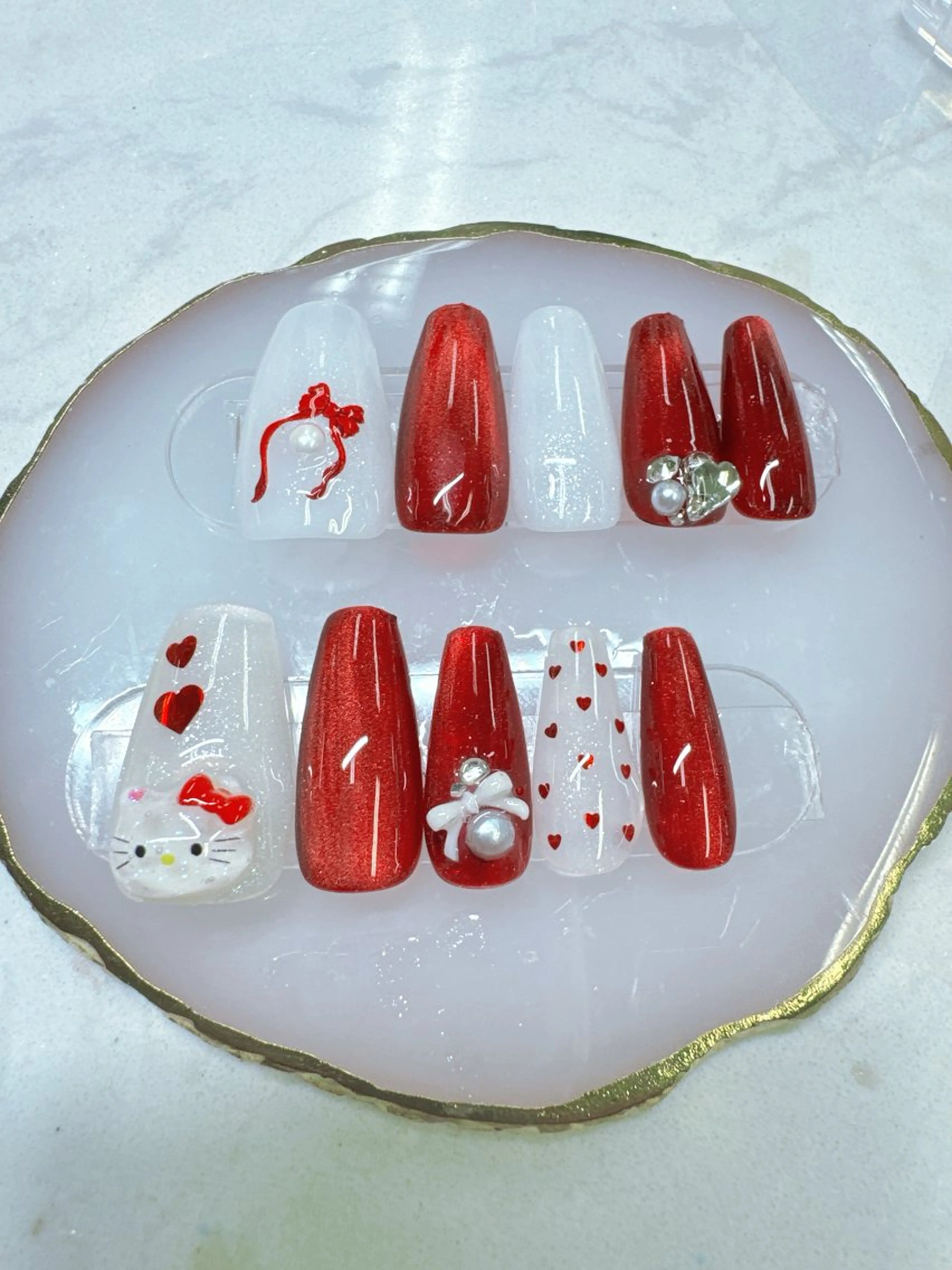 ネイル ボルドー ドット フットネイル フレンチネイル ジェルネイル ハンドネイル Queeens nailのネイルデザイン