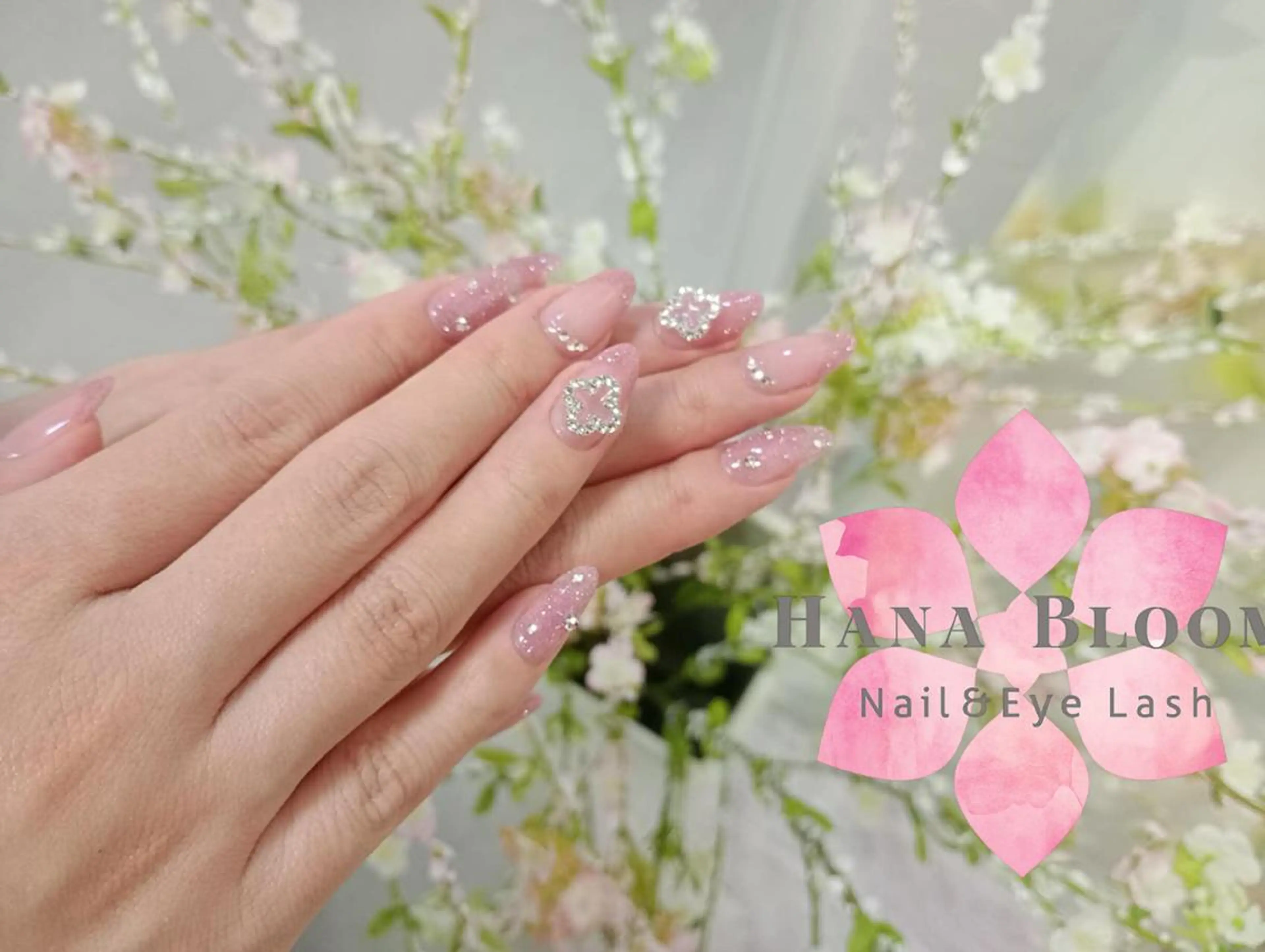 ネイル 長さ出し フレンチネイル ジェルネイル マグネットネイル ミラーネイル ハンドネイル ハンドケア Hana Bloom Nail 渋谷道玄坂のネイルデザイン