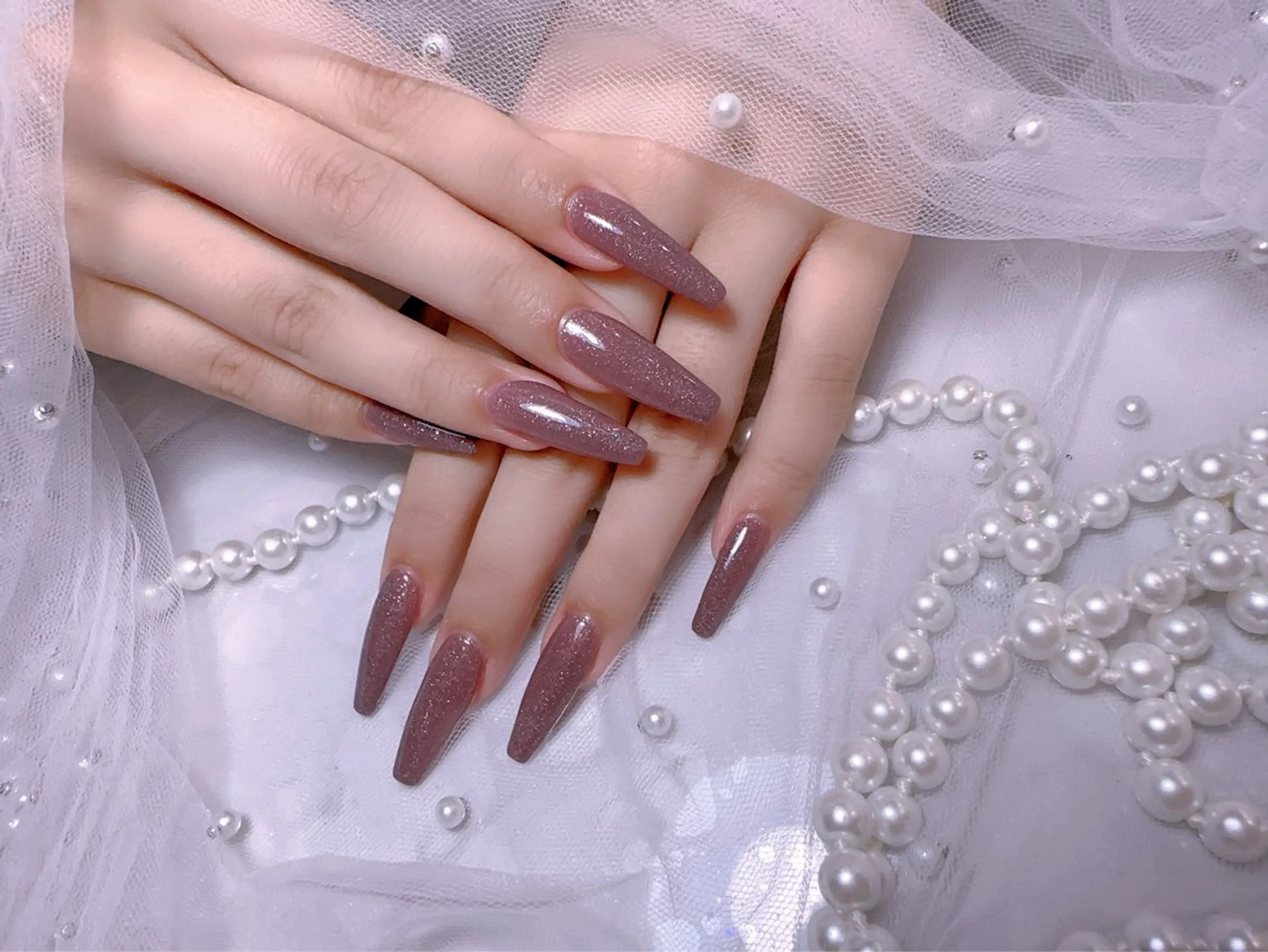 ネイル 長さ出し ワンカラーネイル ネイルチップ You&Me Miyuのネイルデザイン