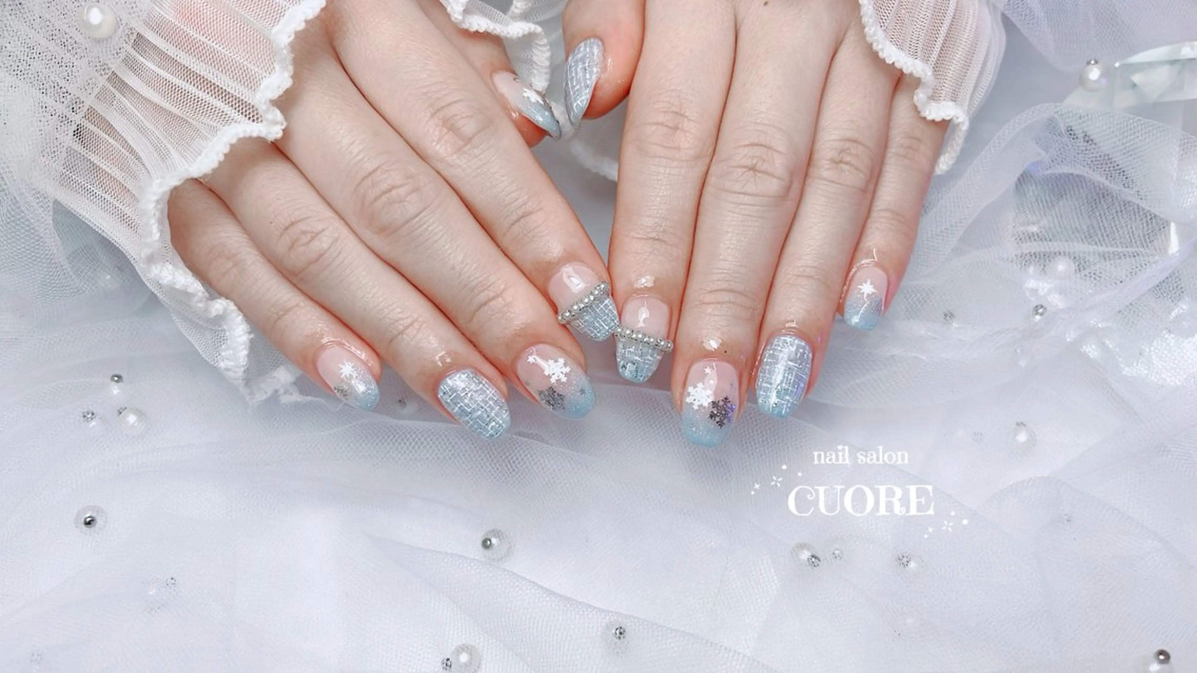 ネイル ツイードネイル 冬ネイル CUORE____nail所属・nail salon CUOREのネイルデザイン