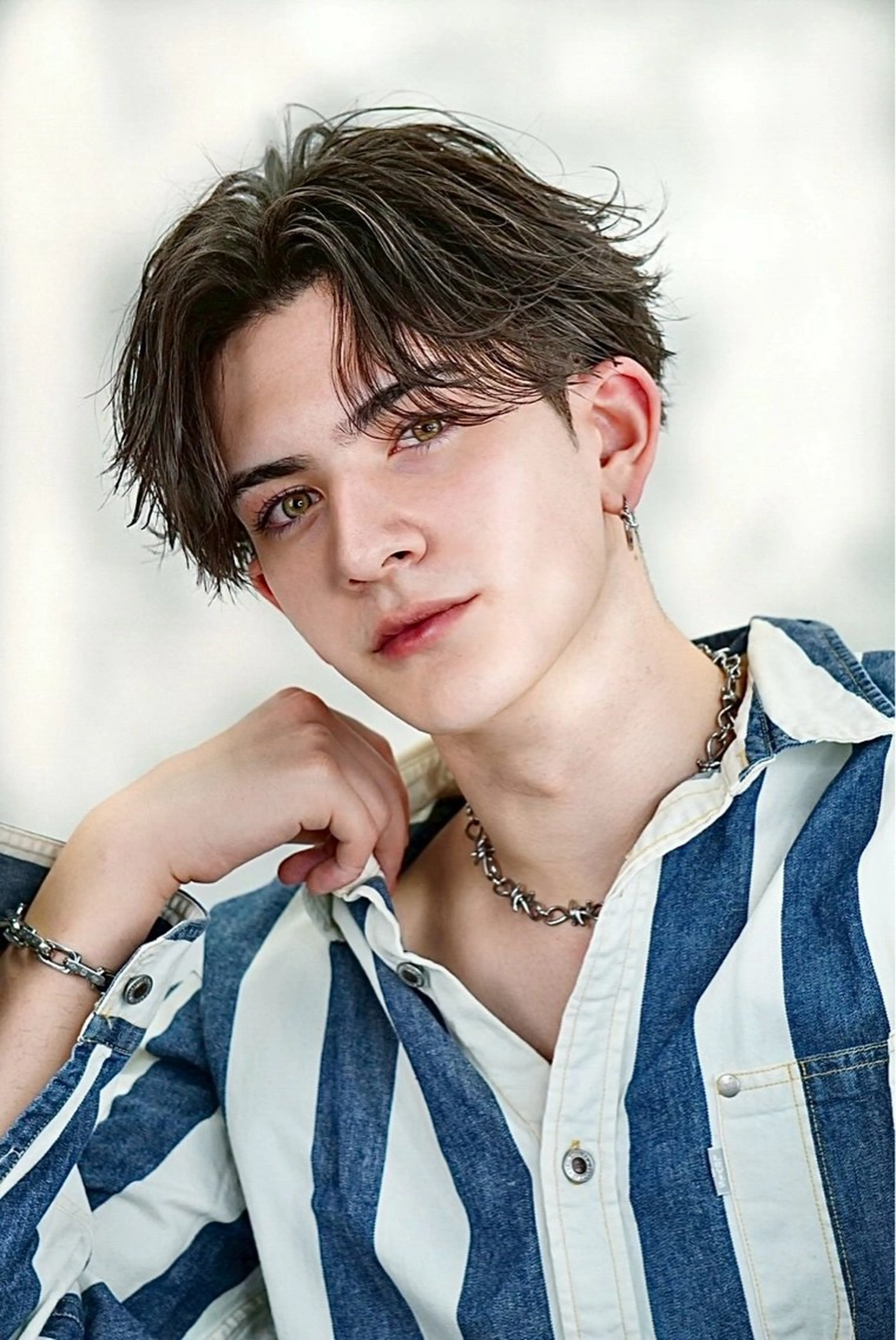 ミディアム カラー パーマ ✨️メンズ特化波巻き ツイスパ✨️松本真生のヘアスタイル